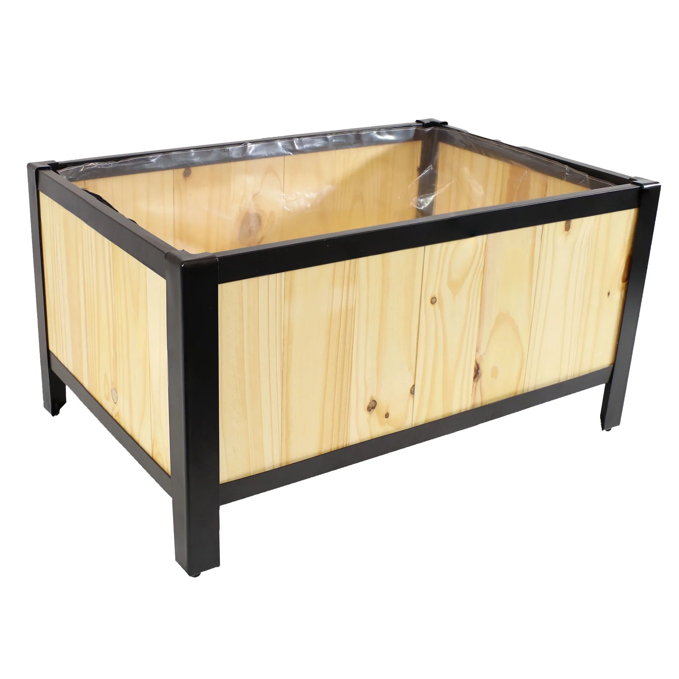 Sunnydaze 37 x 13 x 10.5 Natural Acacia Wood Rectangular Raised Garden Bed Planter Box