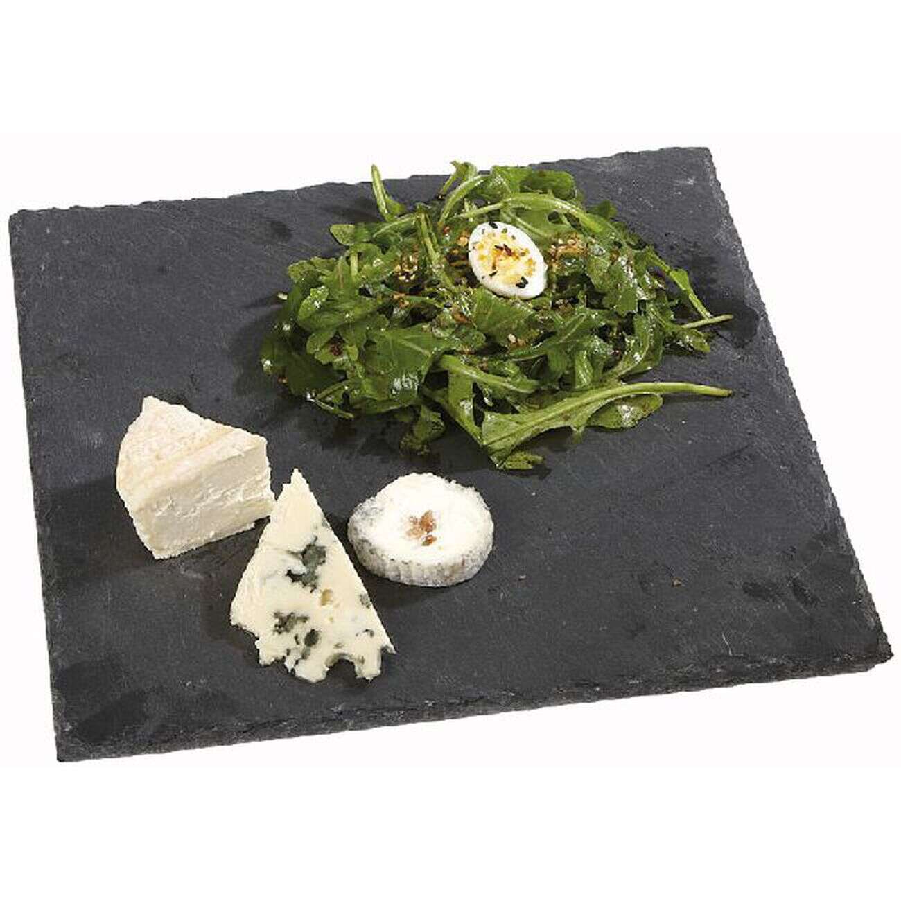 Assiette plate carrée ardoise 30x30cm