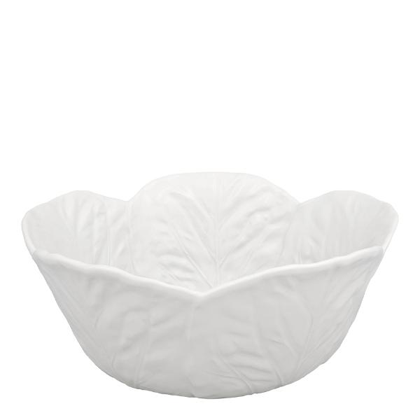 Cabbage skål kålblad 29,5 cm hvit
