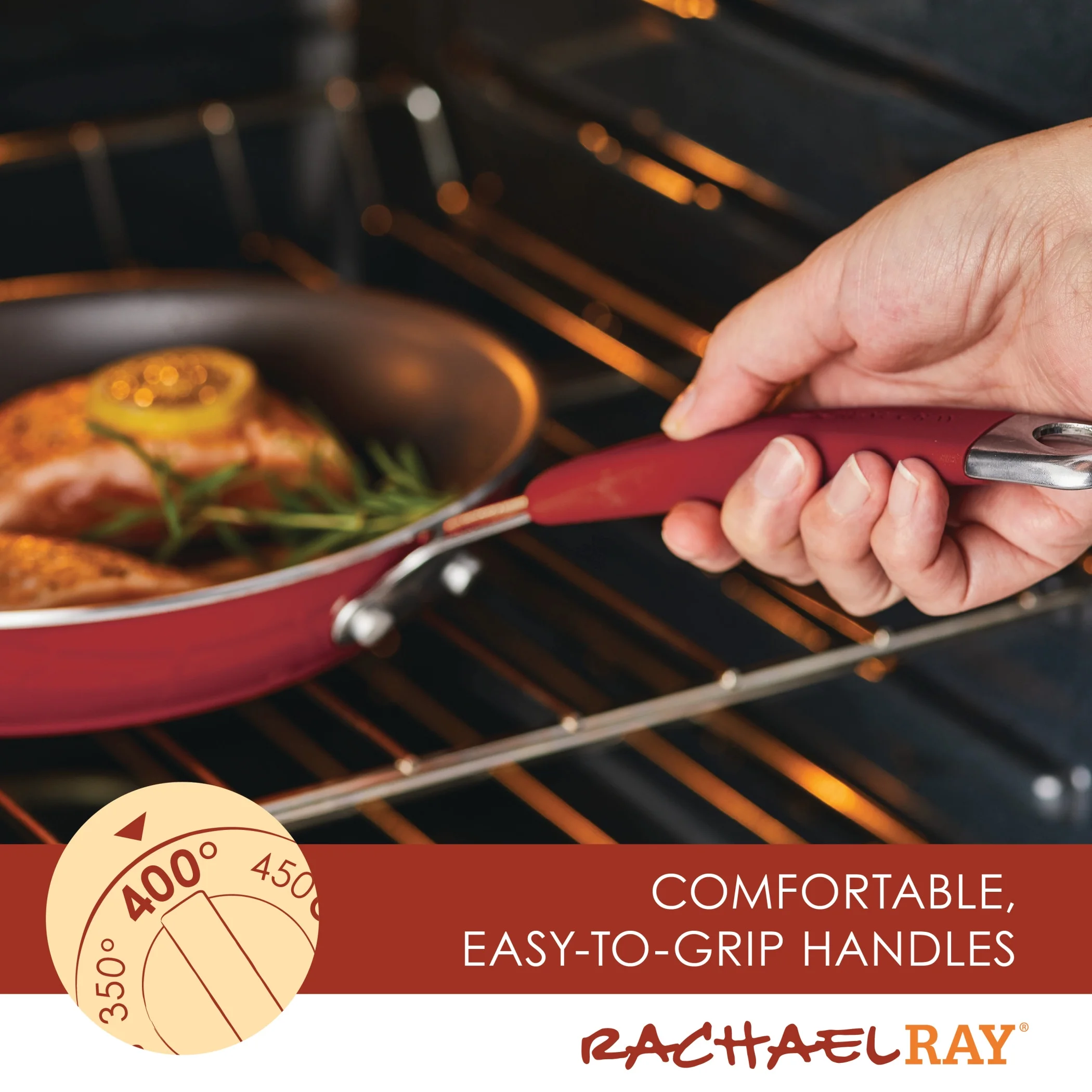 12-Piece Cucina Nonstick Pots and Pans Set, Cookware, Set Cranberry(Cranberry Red) - Image 8