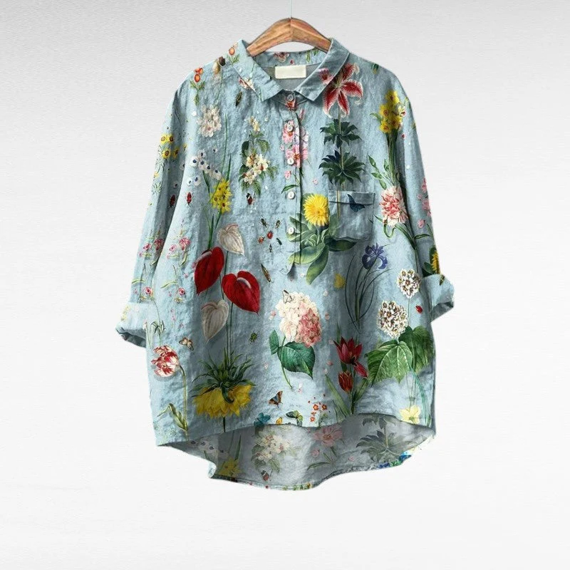 Béatrice | Blouse d'été Linne Élégante