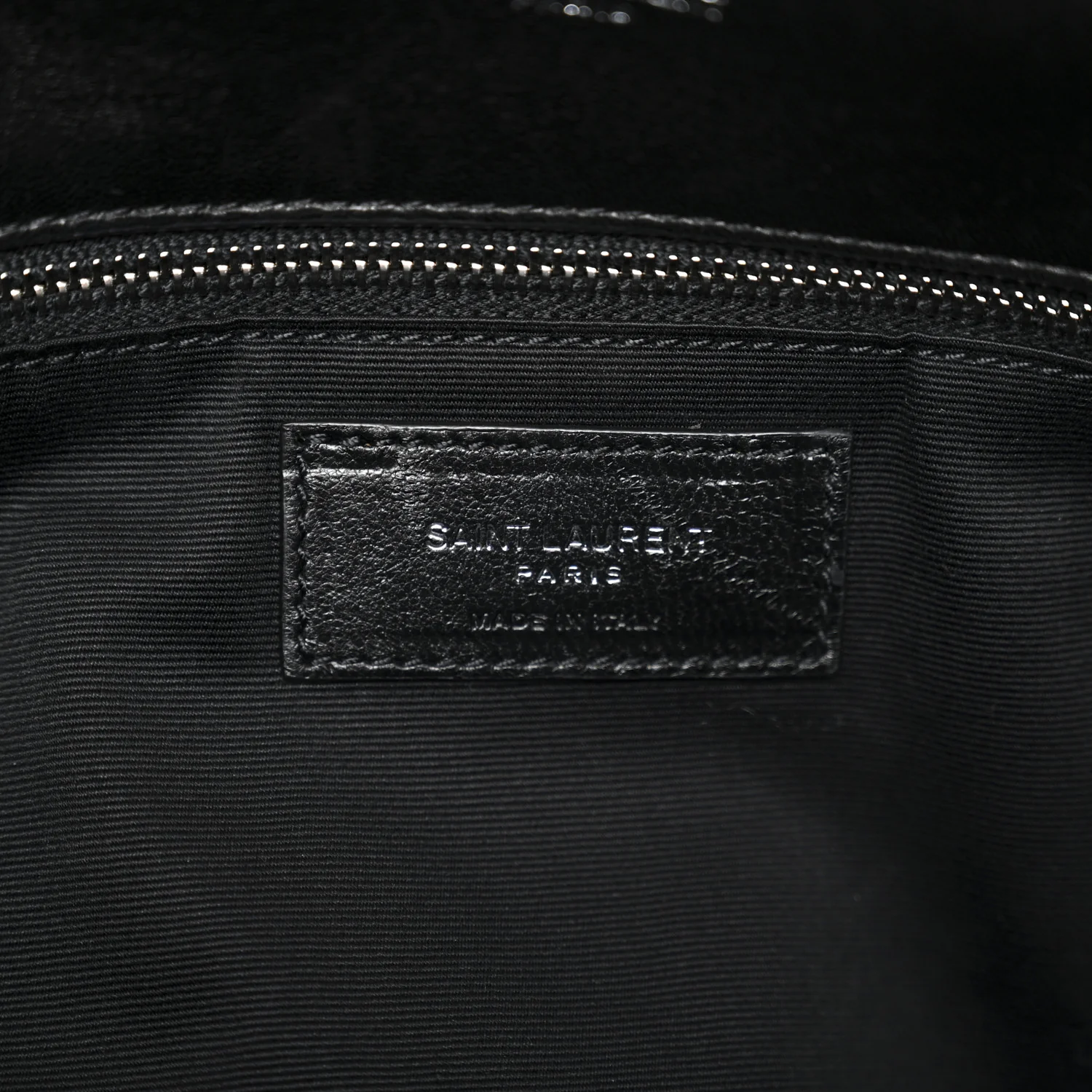 Lambskin Quilted Medium Loulou Puffer Monogram Chain Satchel Black
