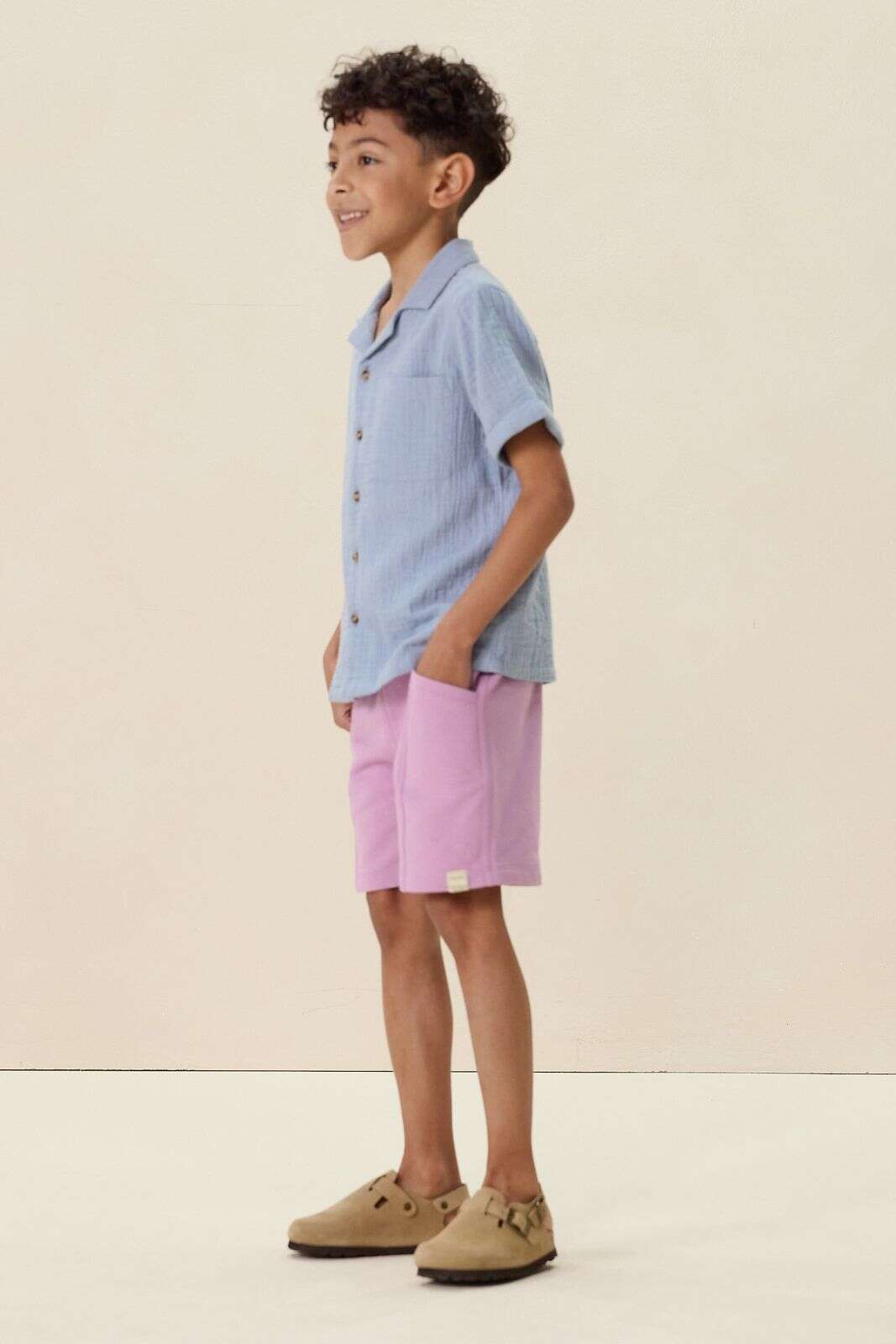 Lichtpaarse sweat shorts