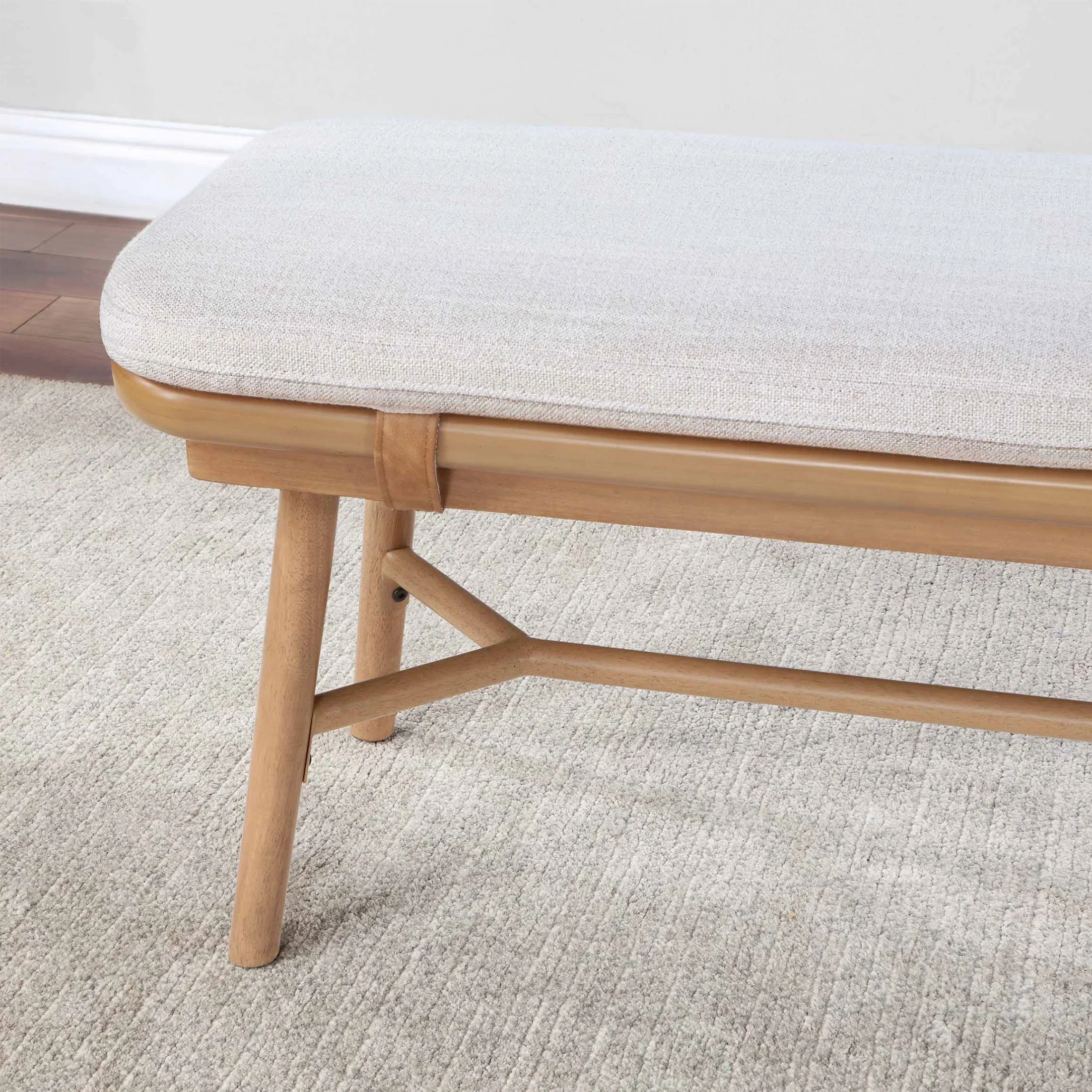 Better Homes & Gardens Springwood Dining Bench, Natural Finish