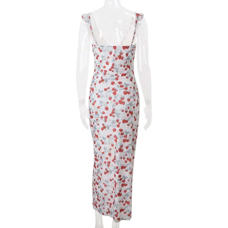 Robe Maxi Dos Nu Plongeant Fleurie Mode Été