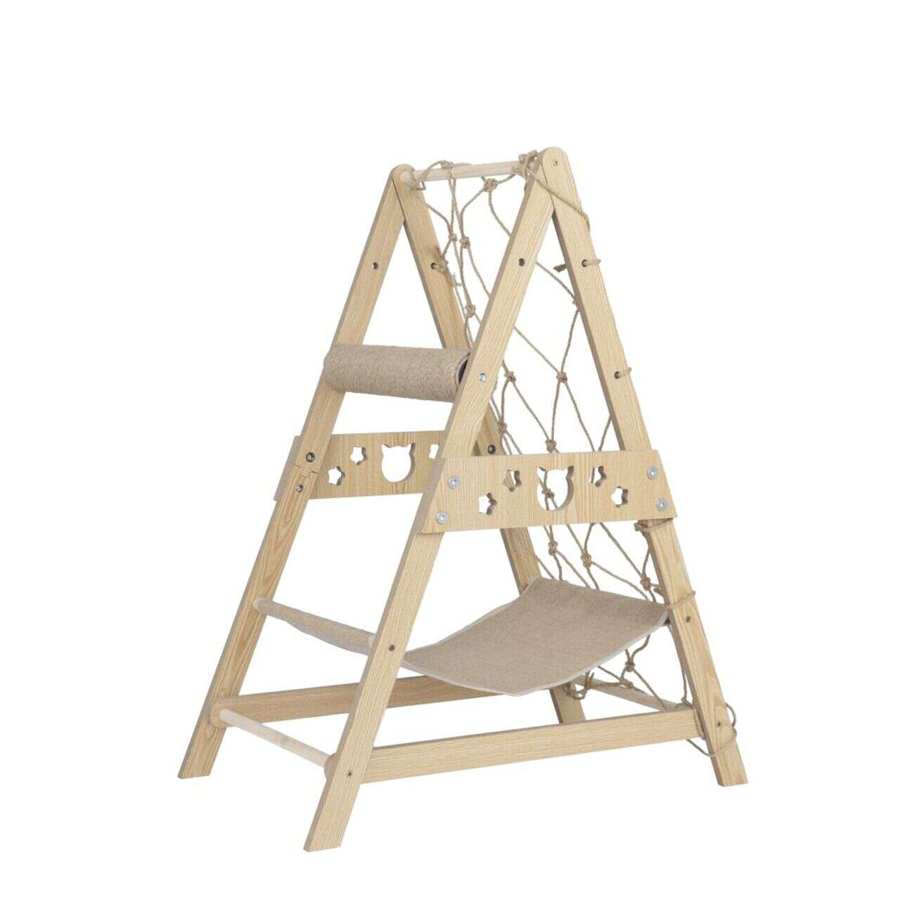 Aire de jeux pour chat avec griffoir hamac et escalade 60x35xH75cm