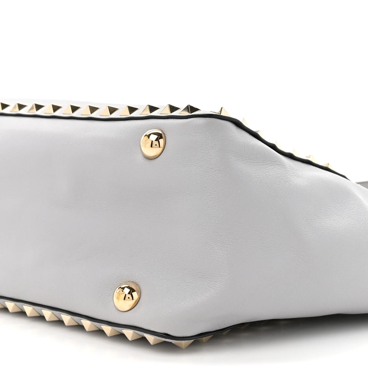 Vitello Small Rockstud Tote Grey
