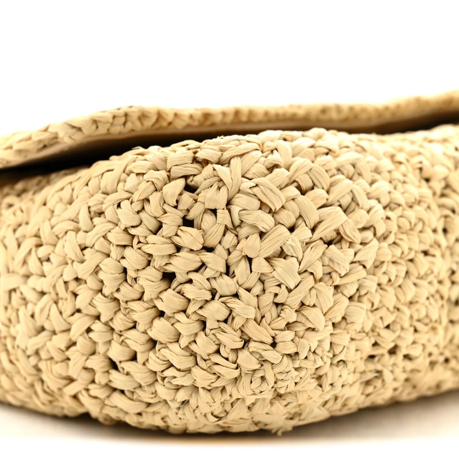 Raffia Monogram Medium Jamie Natural Avorio