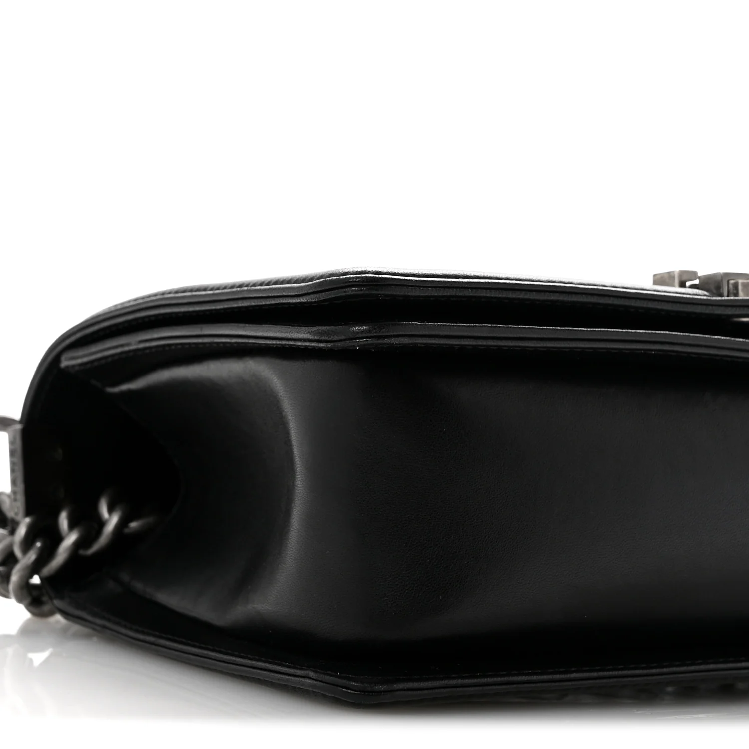 Lambskin Quilted Medium Boy Flap Black