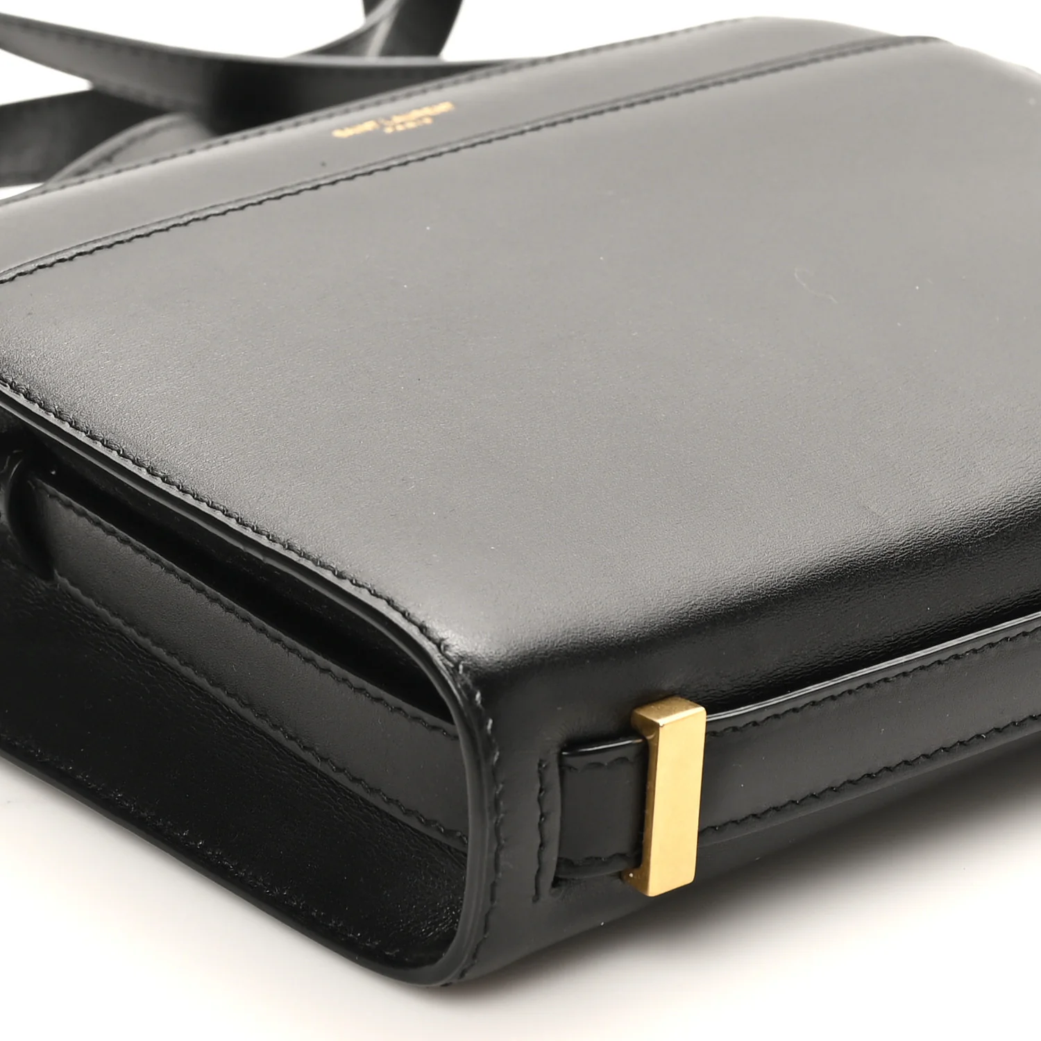 Calfskin Reverse Satchel Black