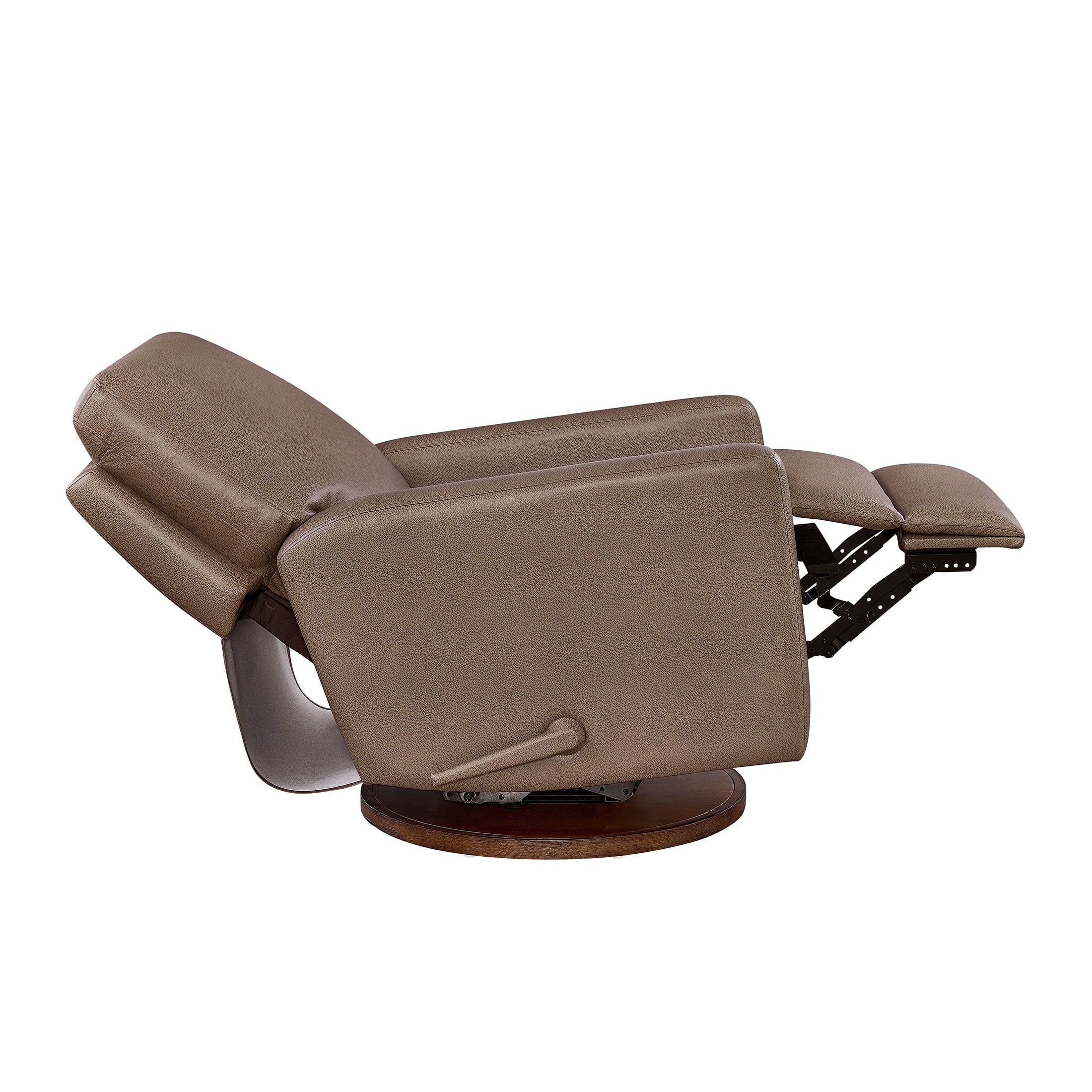 Better Homes & Gardens Modern Farmhouse Glider Recliner, Taupe Faux Leather