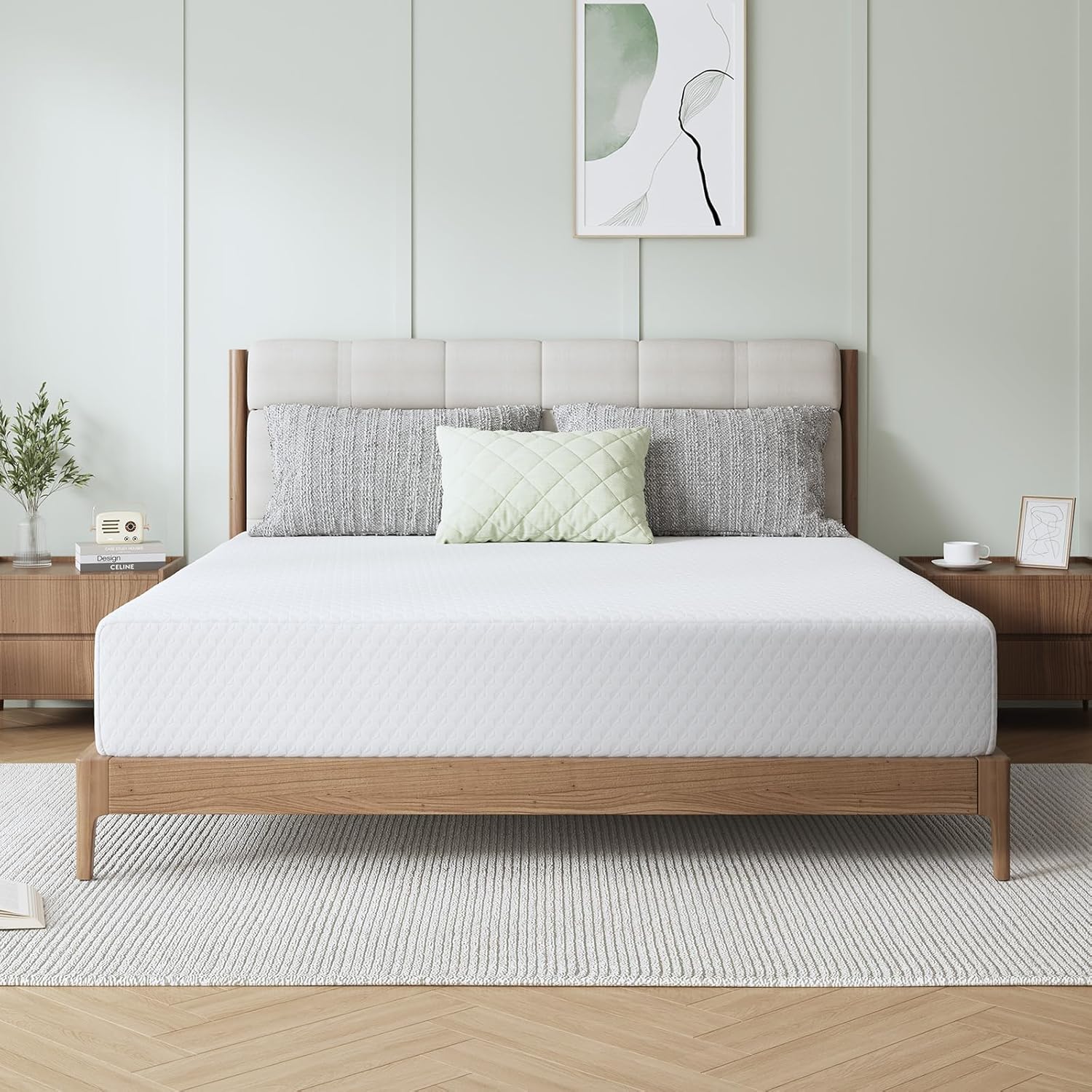 Matelas Novilla 25 cm (10 pouces) Queen, matelas en mousse à mémoire de forme Queen avec couche de confort respirante et mousse de base haute densité pour soulager les points de pression et offrir un soutien optimal, certifié CertiPUR-US pour un somm