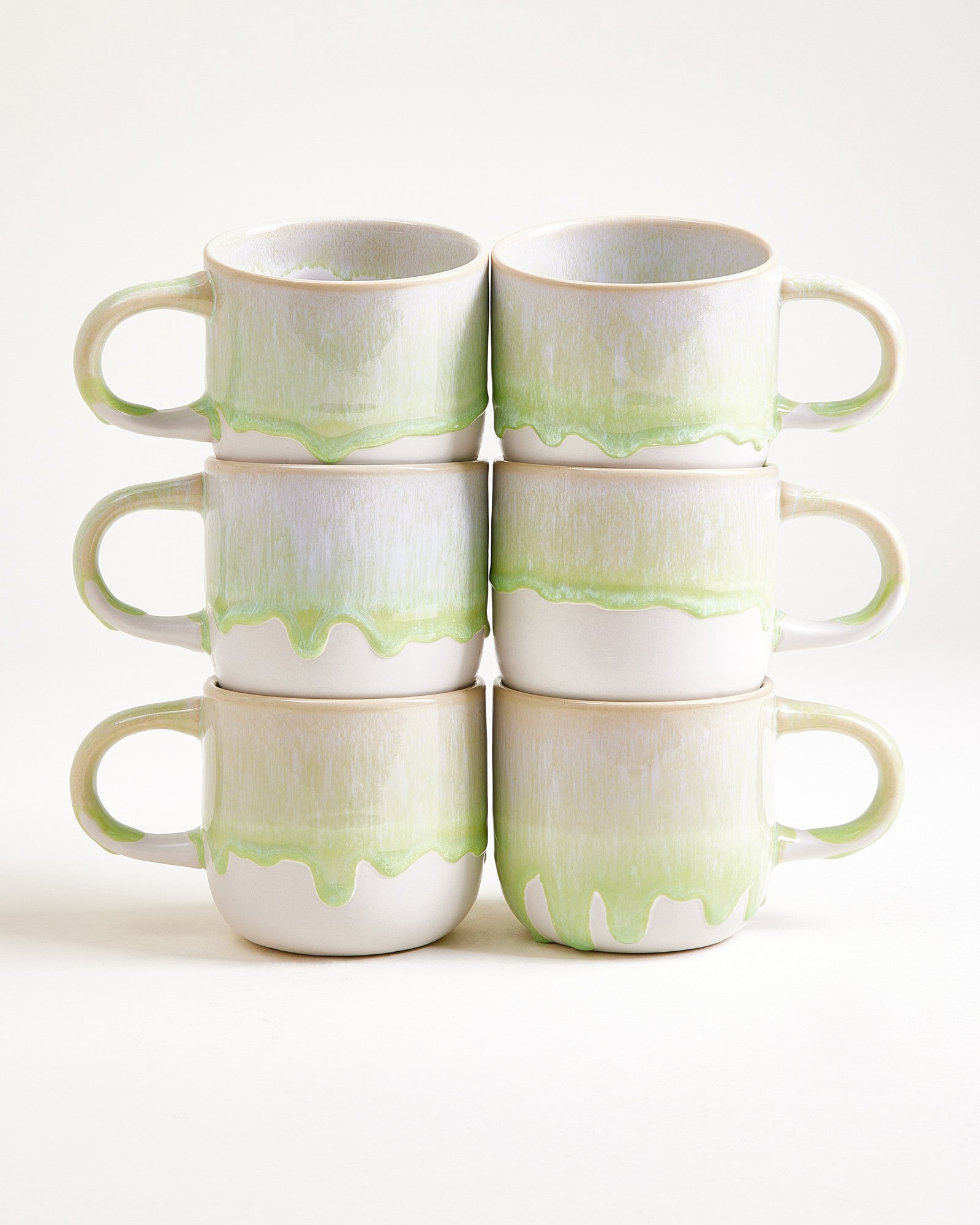 COIMBRA - LARGE MUG PASTEL GREEN SET OF 6
