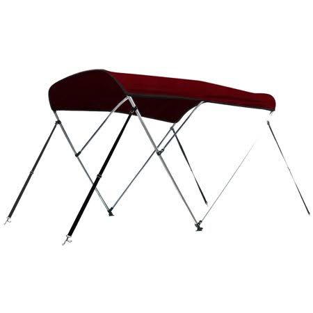 Leader Accessories 12 Colors 3 Bow Bimini Top Boat Cover Includes Mounting Hardwares with 1 inch Aluminum Frame, Size: 6'Large x 46H x 85-90W, Red