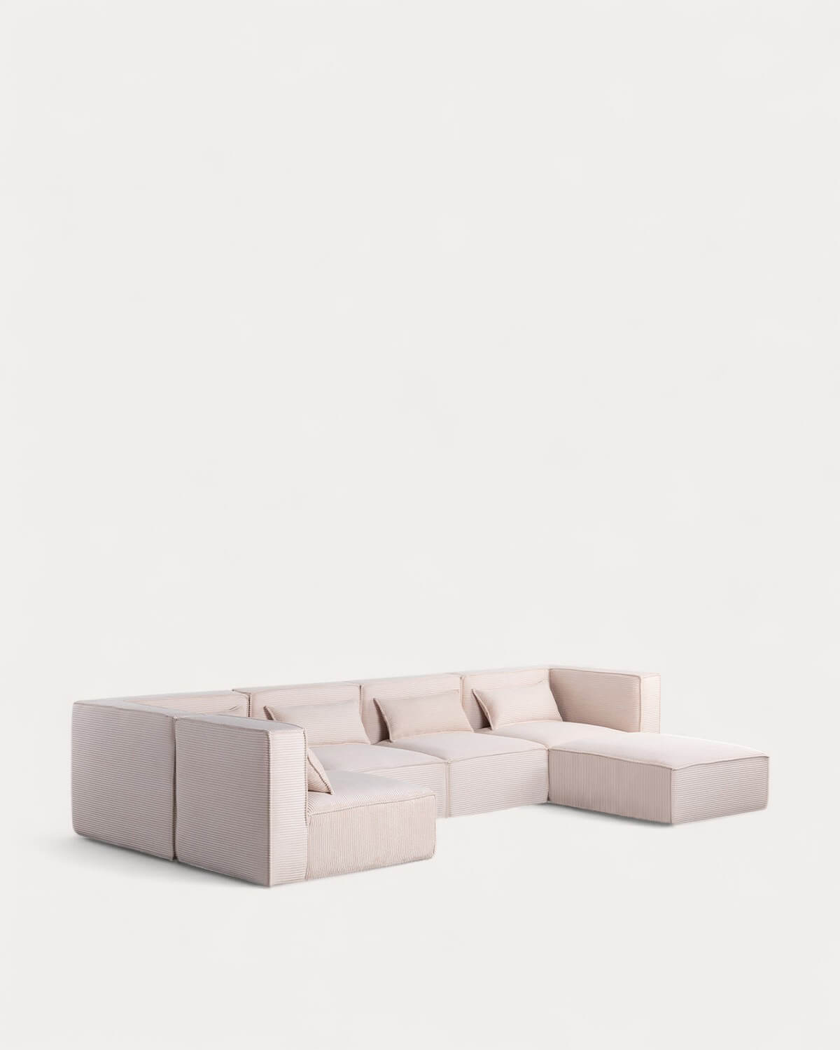 Kilhe Pana Gruesa - Sofá Modular de 5 piezas con Puff de Pana Gruesa Kilhe