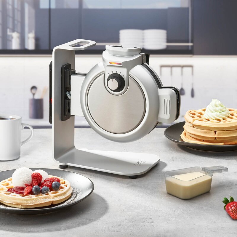WaffleUp belgisk vaffeljern 18 cm stål/svart