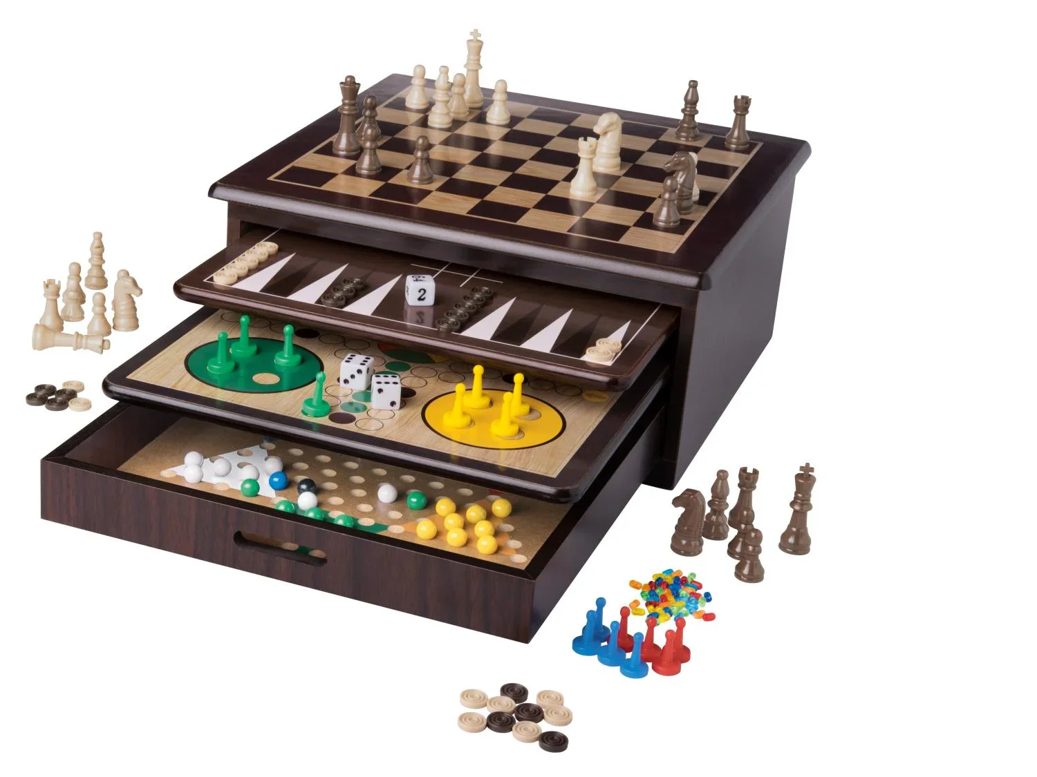 lupilu Bote de jeux en bois 10 en 1