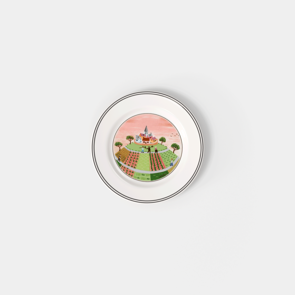 Design Naif Appetizer/ Bread Plate - Multi-colored, 6.7'', Premium Porcelain