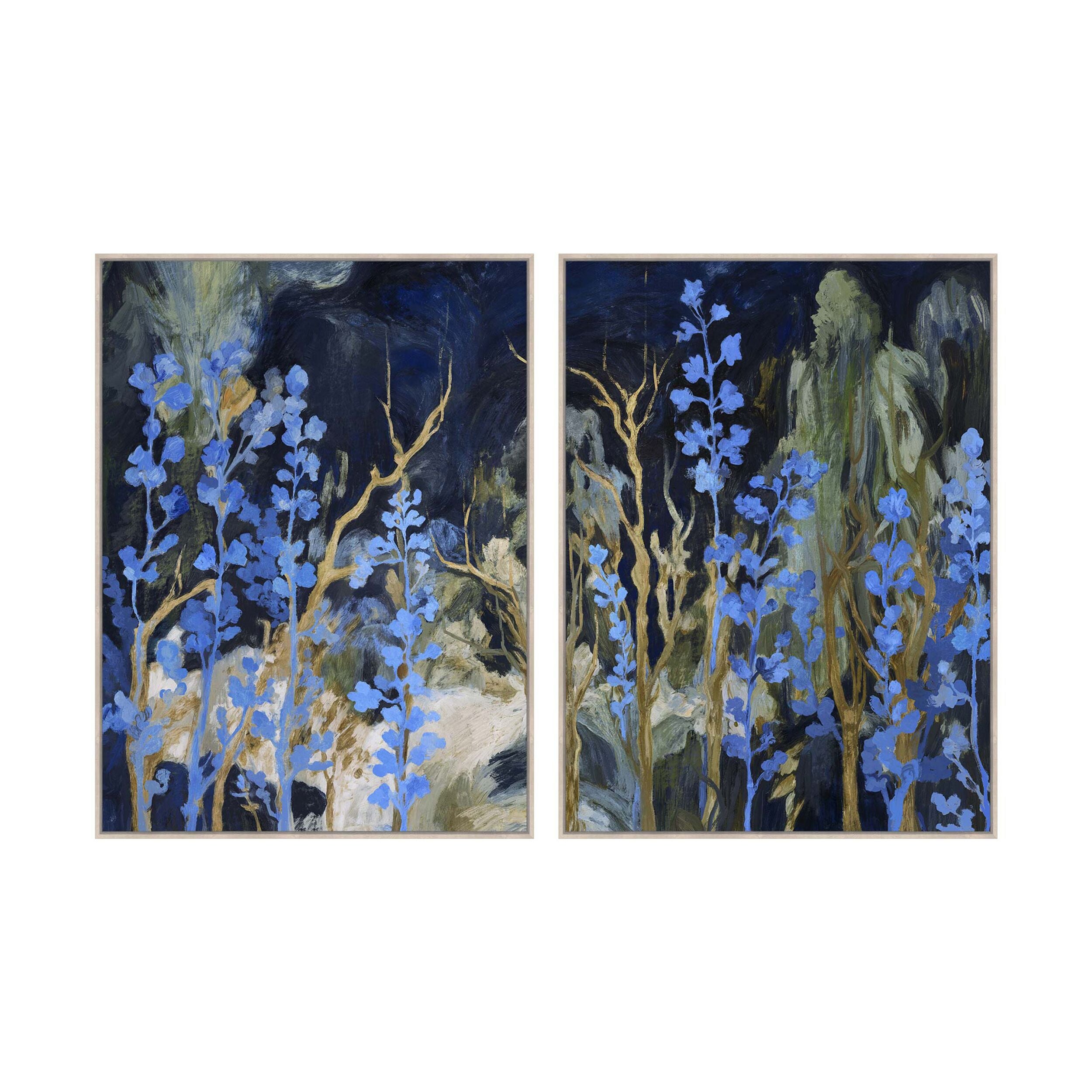 Whispers of the Night Framed Textured Print Duo 180x120cm