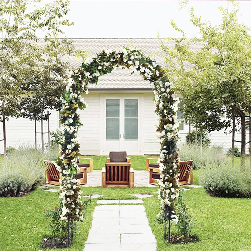 ATR Art to Real Garden Arch Trellis for Climbing Plants,Outdoor Pergola Wedding Decorations for Ceremony,Free Assembly in 2 Sizes,240cm or 196cm Heig
