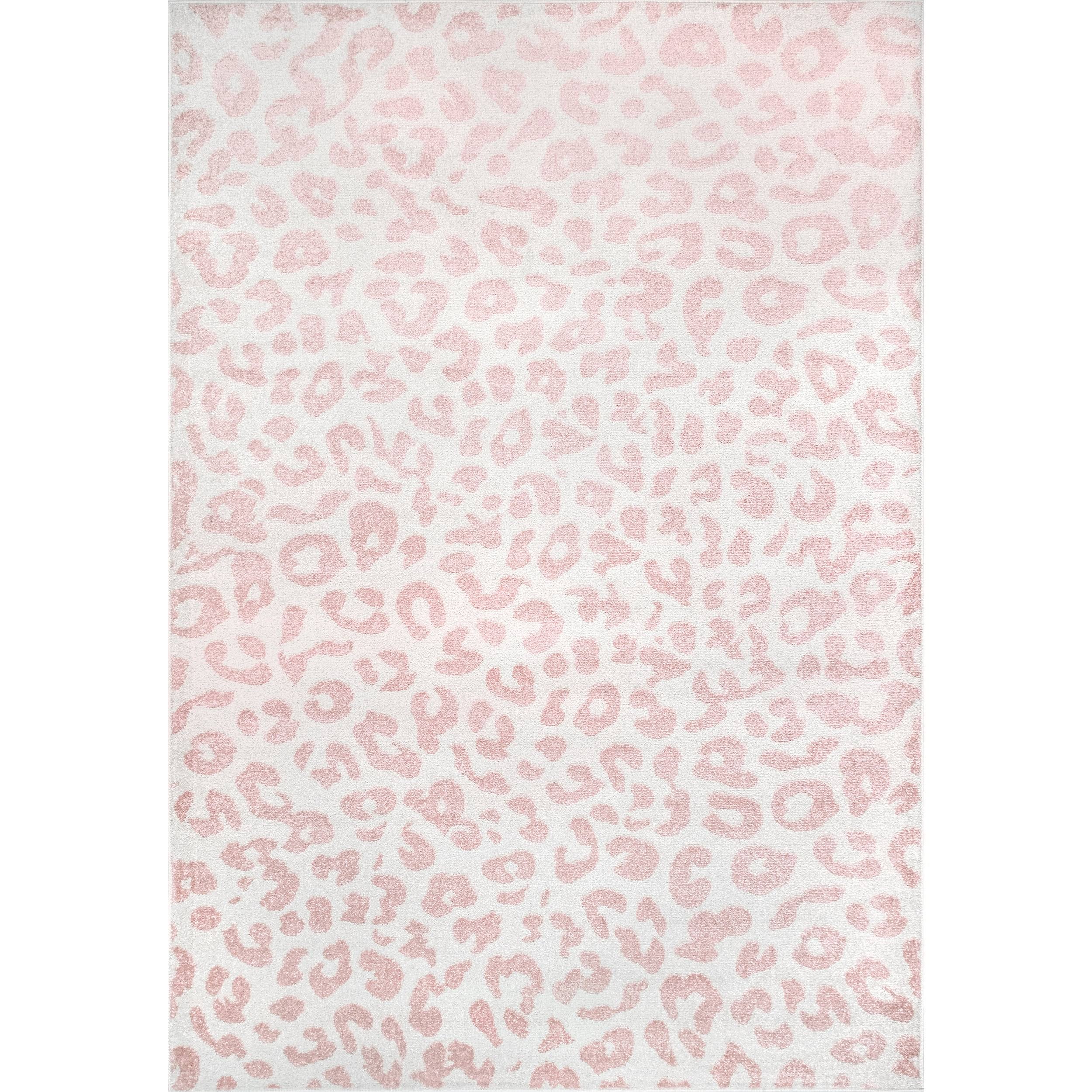 nuLOOM Leopard Print Area Rug, 4' x 6', Baby Pink