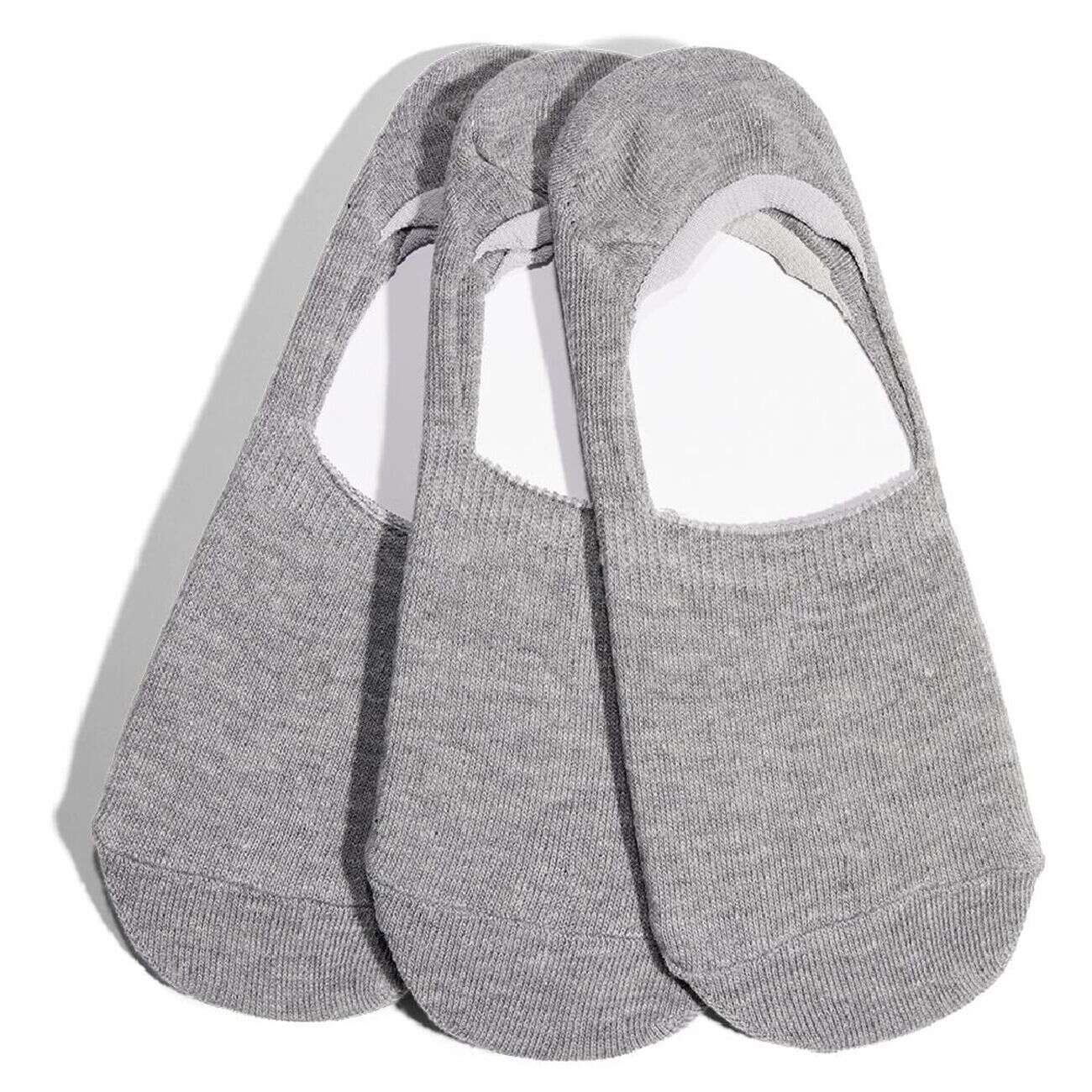 Lot 3 paires chaussettes invisibles coton et polyester - 3 coloris