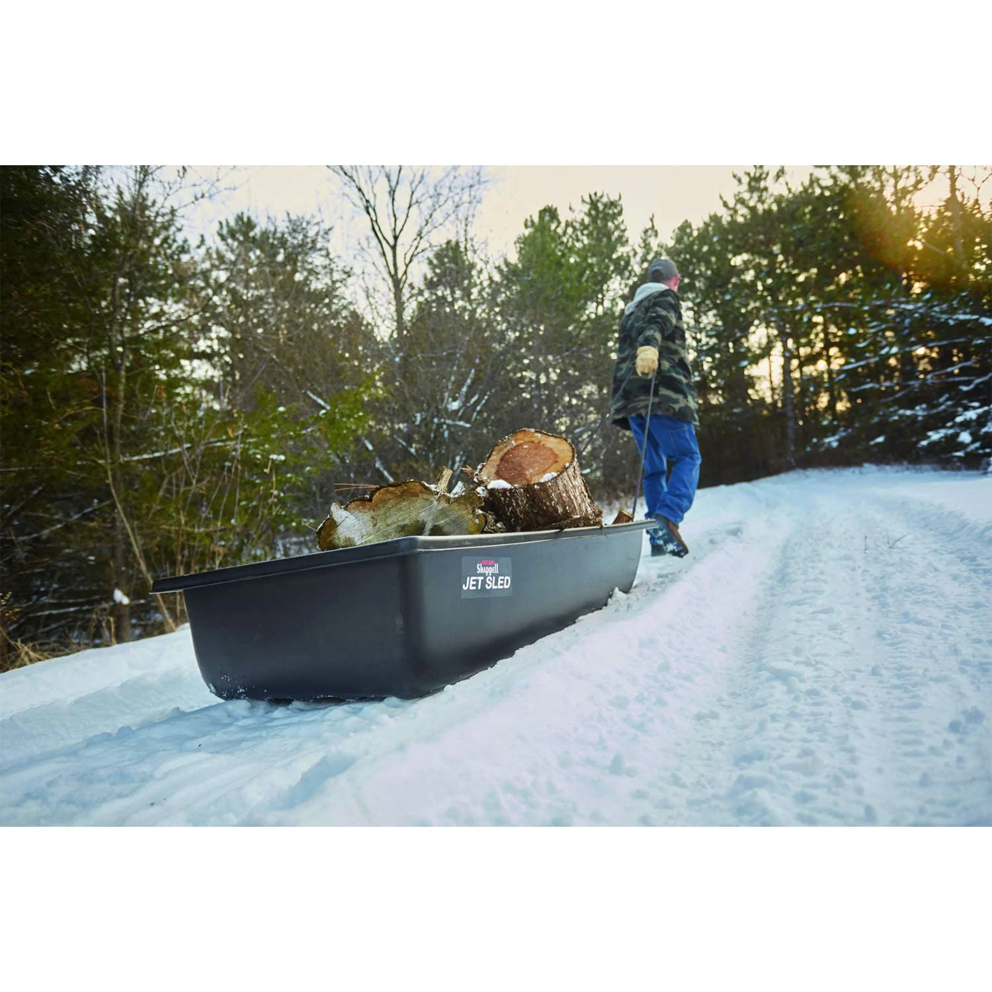 54 in. JS1 Jet Sled, Gear Hauler Heavy Duty Ice Fishing, Black(1) - Image 4