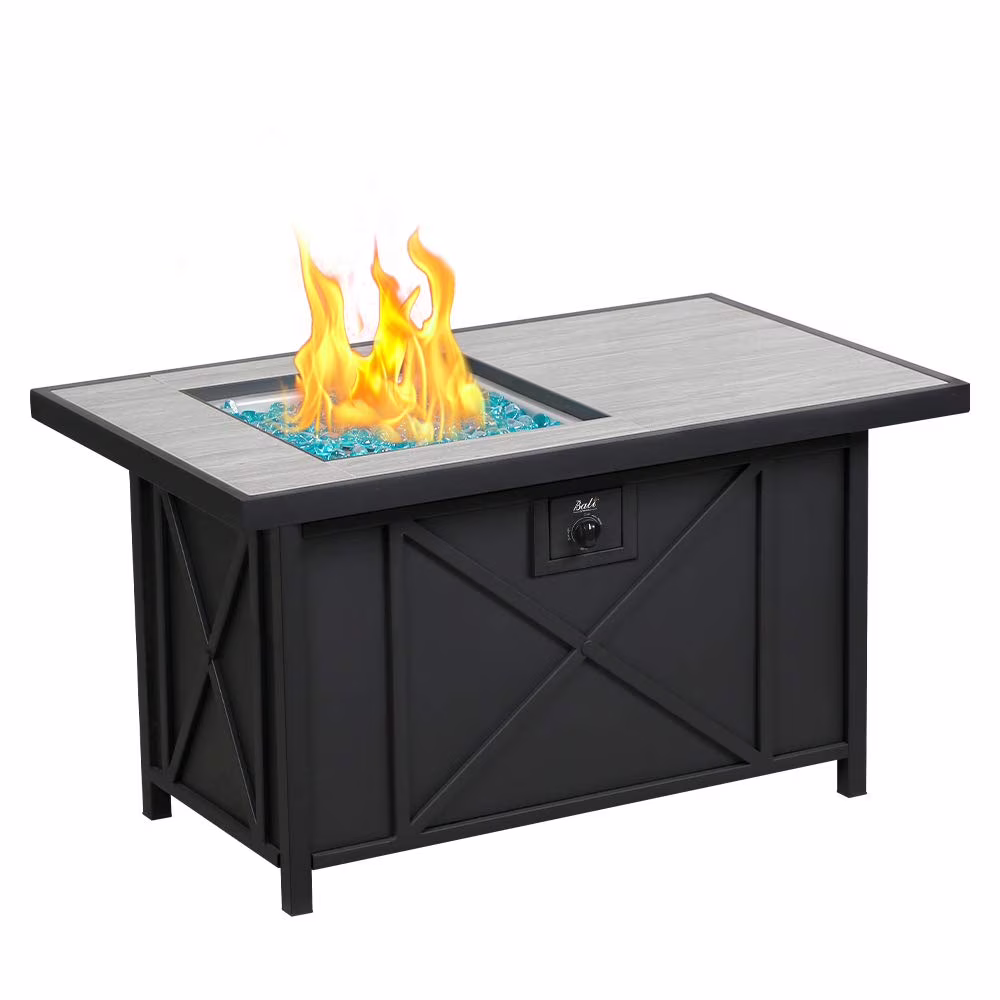 Propane Gas Fire Pit Table with Lid for Outside Backyard, Patio 50000 BTU 30 inch(Black-30'') - Image 5