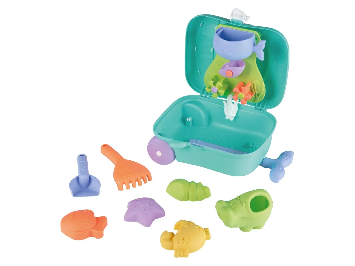 lupilu Valise  roulettes avec jouets de plage