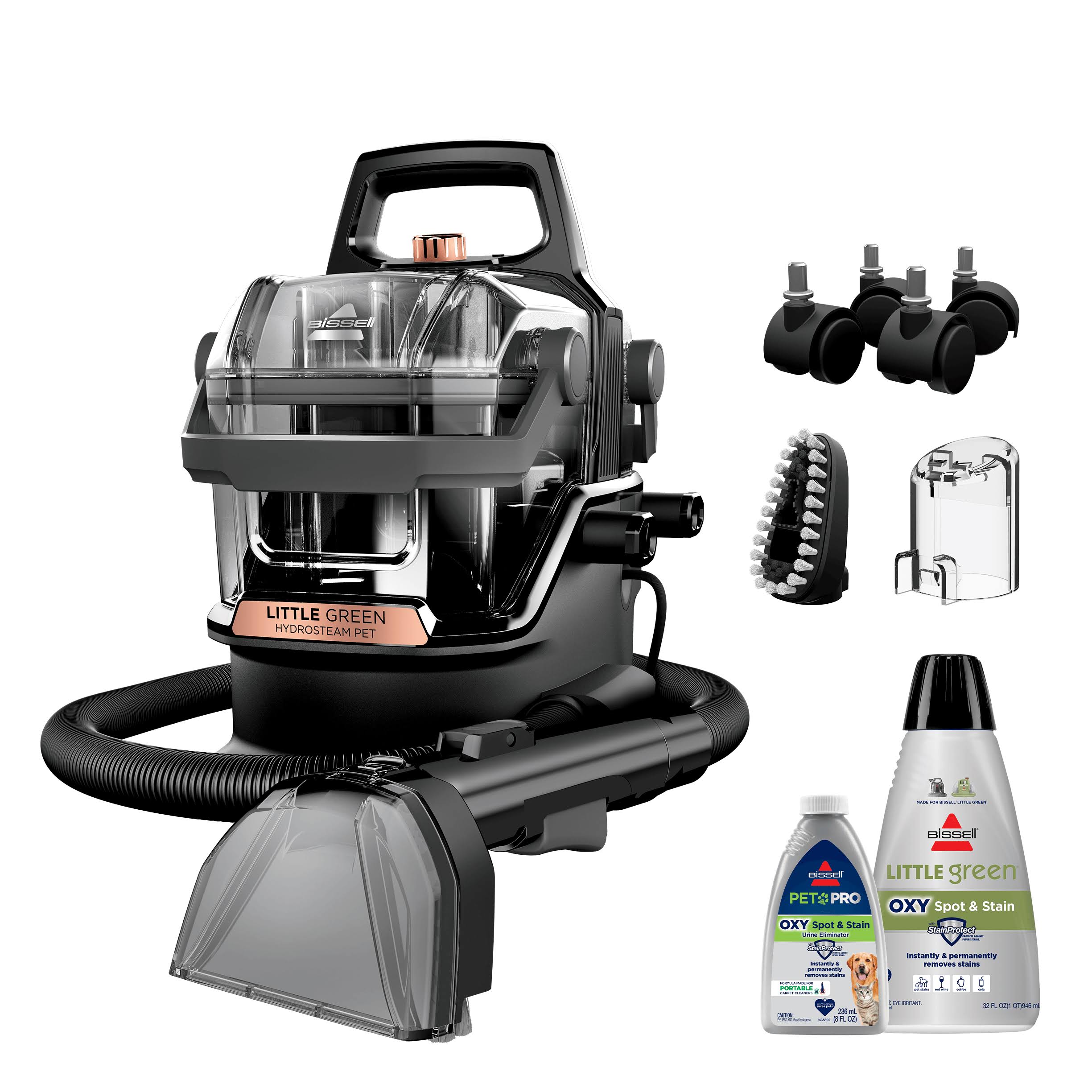 Bissell Little Green HydroSteam Pet Portable Carpet Cleaner | Titanium/Copper Harbor Accents | 3605F