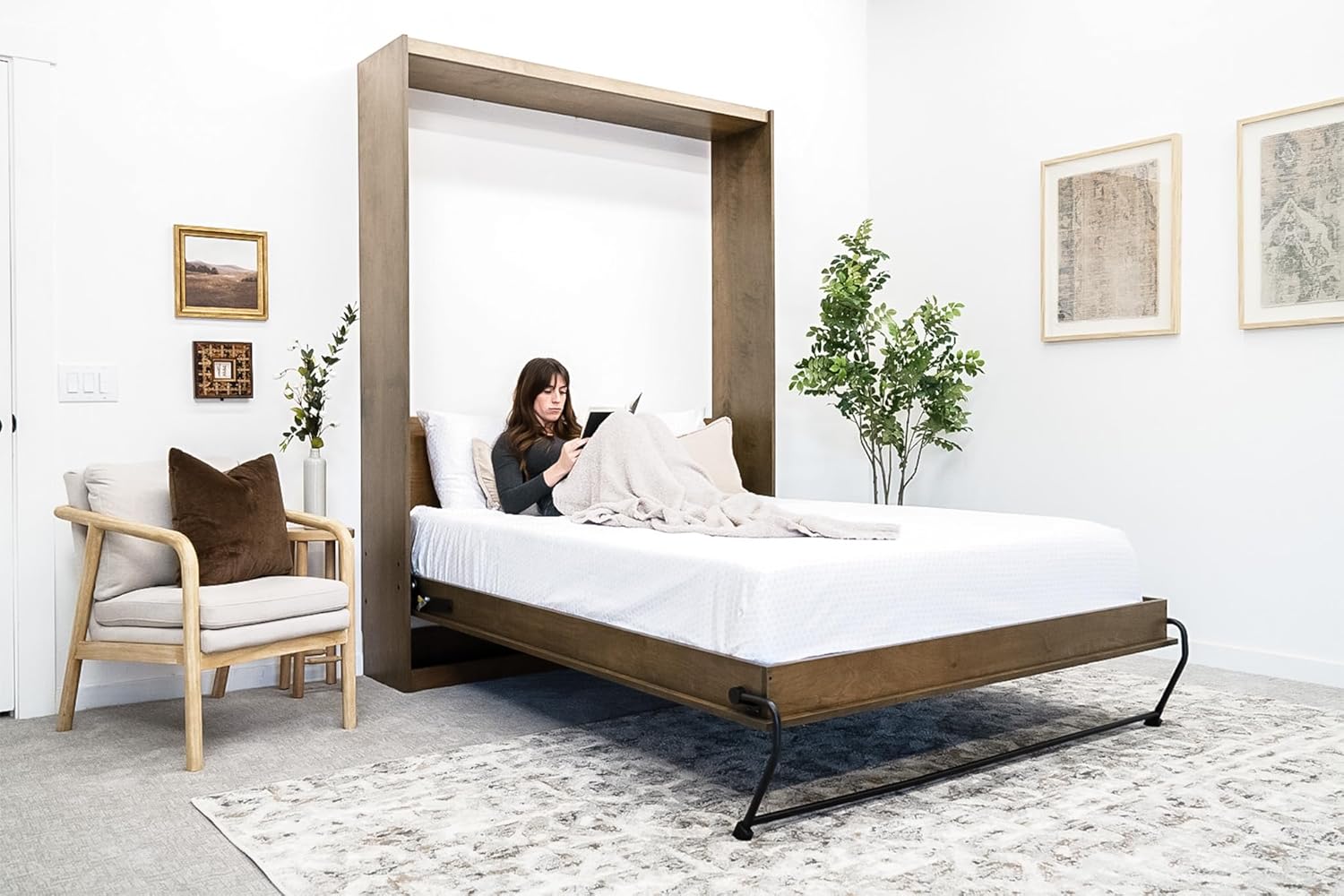 Wilding Wallbeds Murphy Bed Mechanism Hardware Kit (Universal Size Fits King, Queen, Full, & Twin) Spring Lift, Heavy Duty Powder-Coated Steel Vertical Wall Mount, DIY Wallbed, Supports Up to 2,000lbs