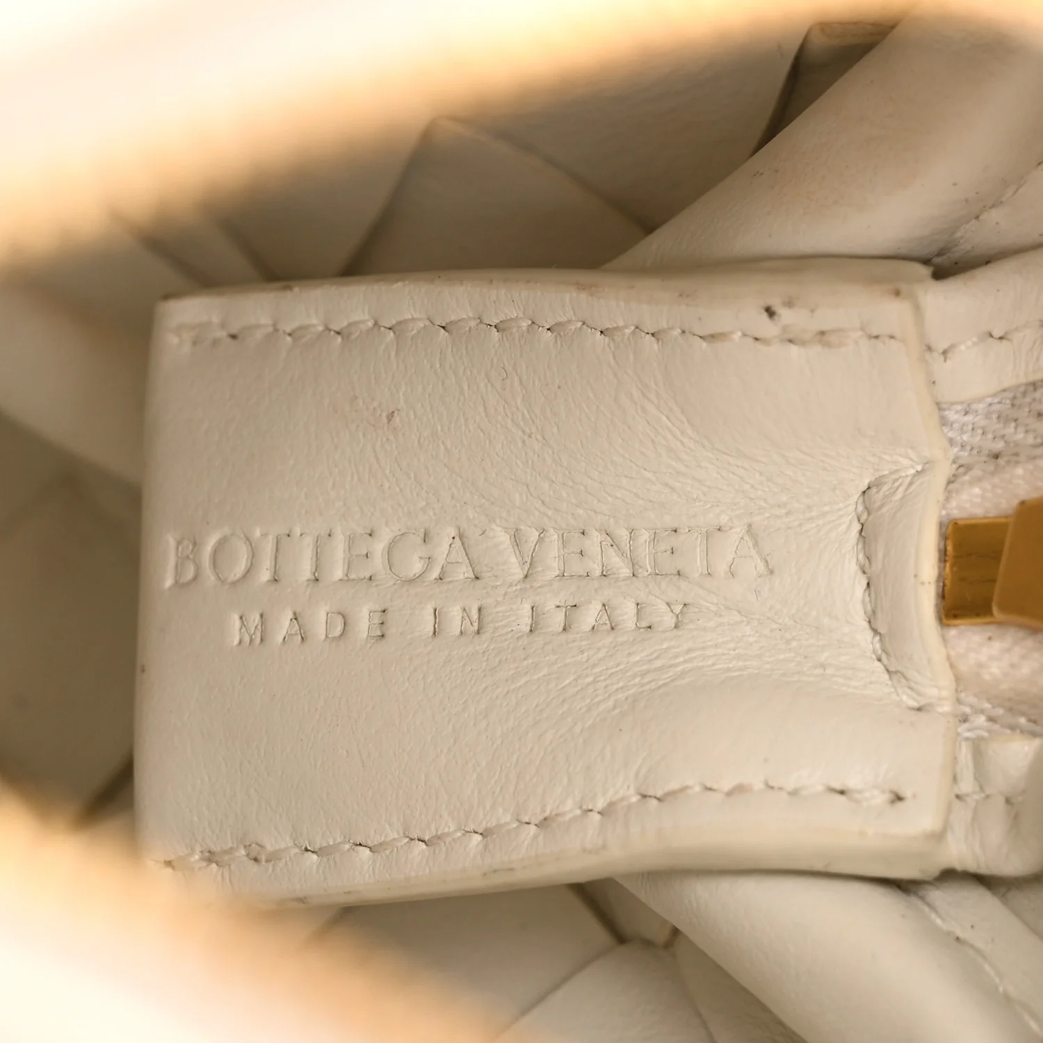 Nappa Intrecciato Candy Loop Camera Bag White