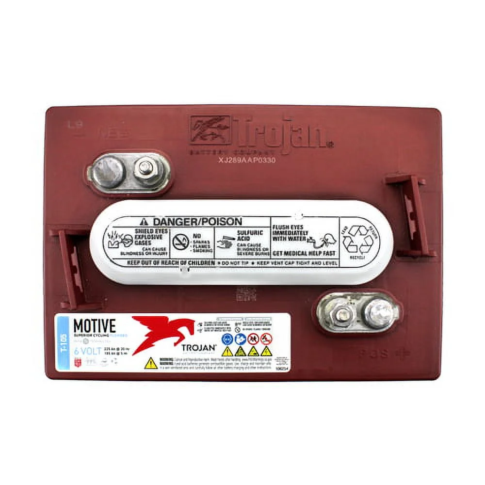 6 - Volt Golf Cart Batteries - Trojan Battery 6V/225ah T - 105 (6 - Pack, 36V)
