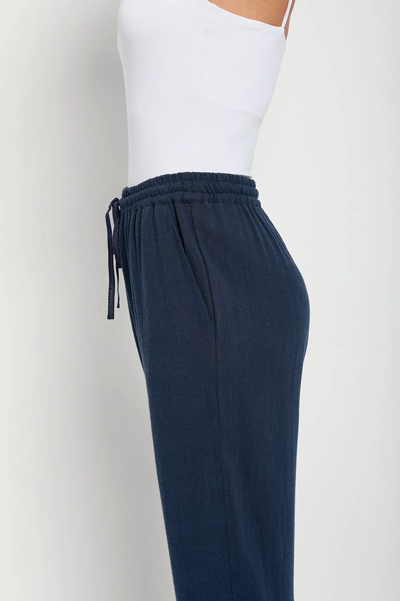 Pantalon fluide made in France - BLEU MARINE