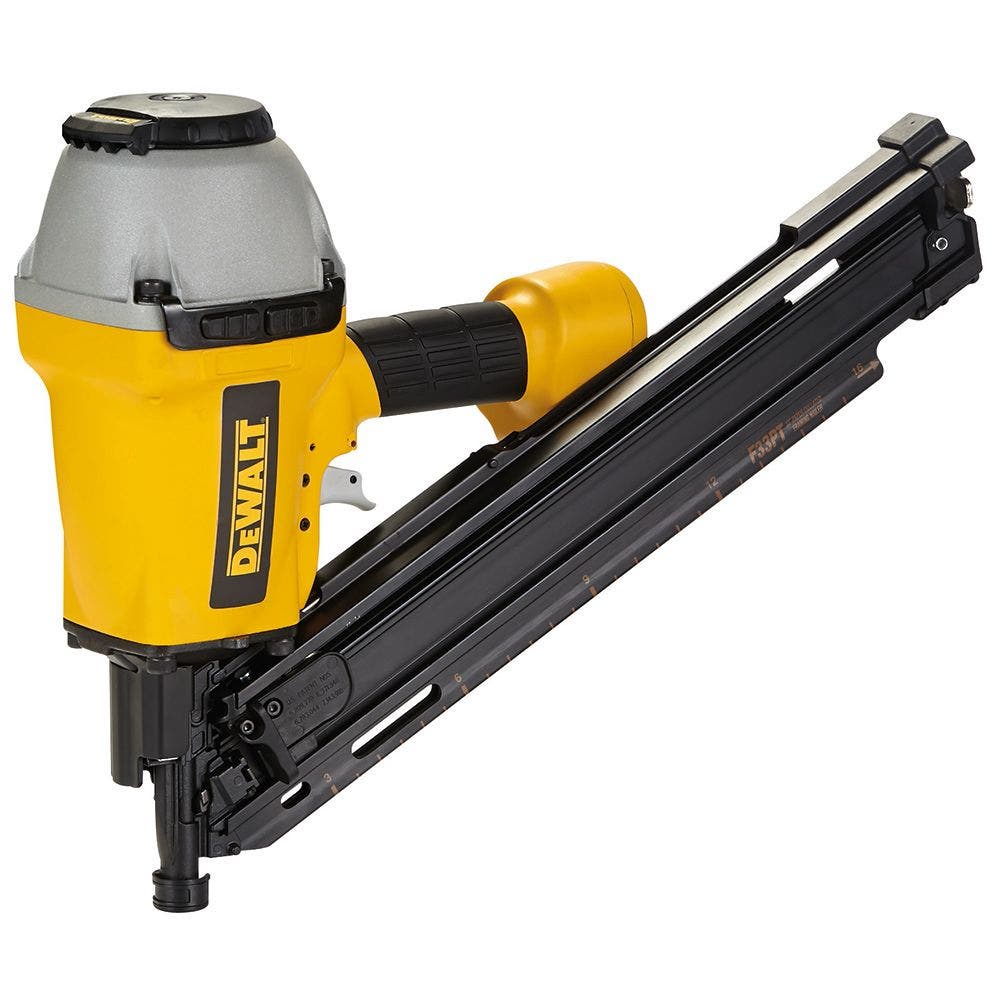 Cloueuse pneumatique DEWALT 50-90 mm à clip en D et angle de 34° pour charpentiers DPN9033-1-XJ
