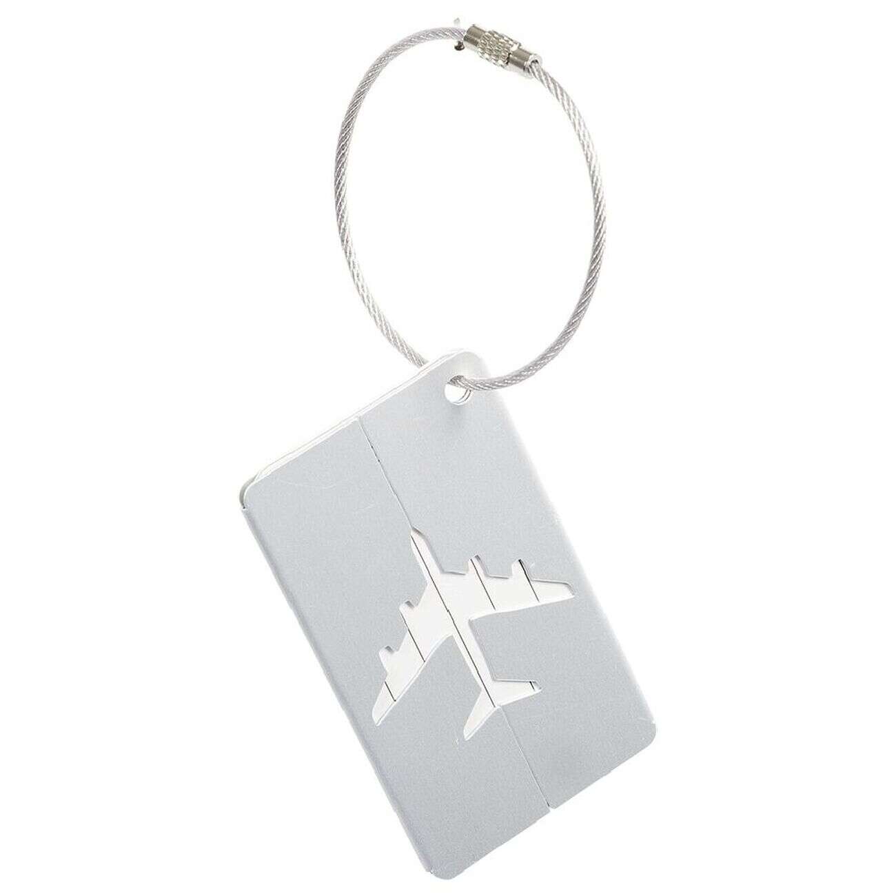 Étiquette de bagage métal coloré (plusieurs modèles)