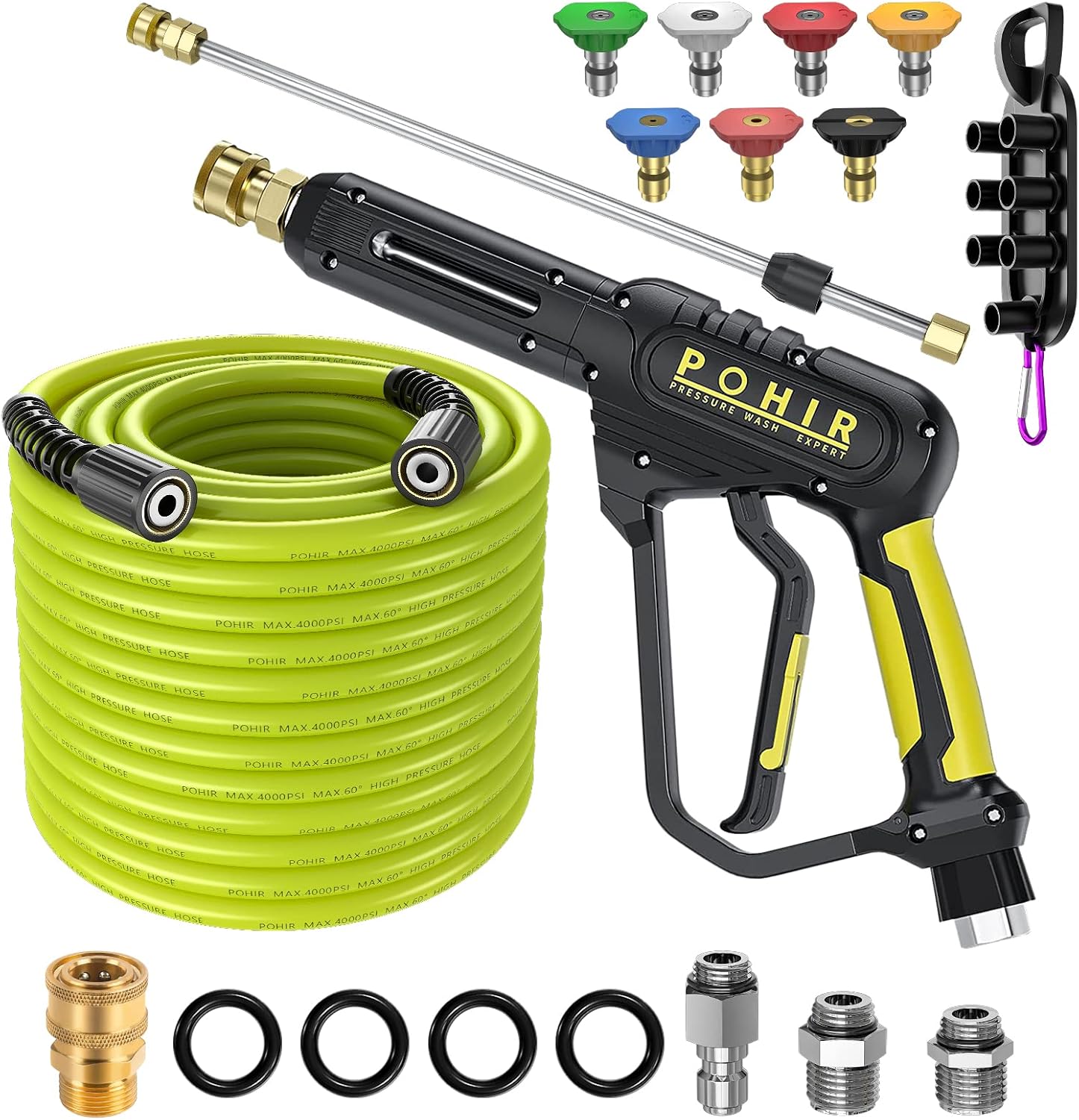 Pressure Washer Gun and Hose 3600 PSI, 3/8