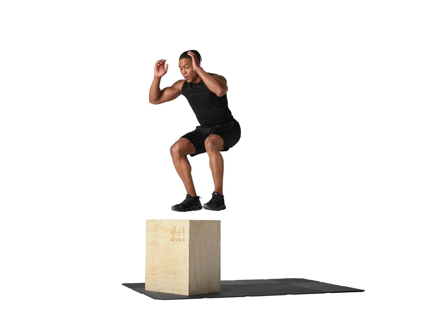 CRIVIT Bote de saut pliomtrique en bois