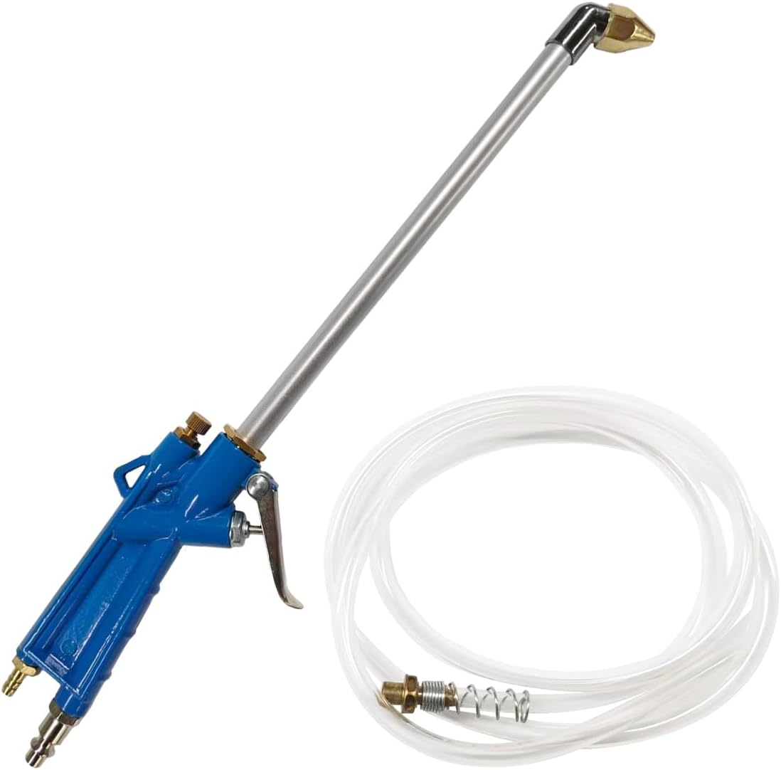 Car Air Engine Cleaning Spray Gun, High-Pressure Air Nozzle Blow Gun with 4Ft Hose, Pneumatic Dust Cleaner Sprayer Tool, Siphon Vehicle Engine Bay Wash Spray Kit(Curve)