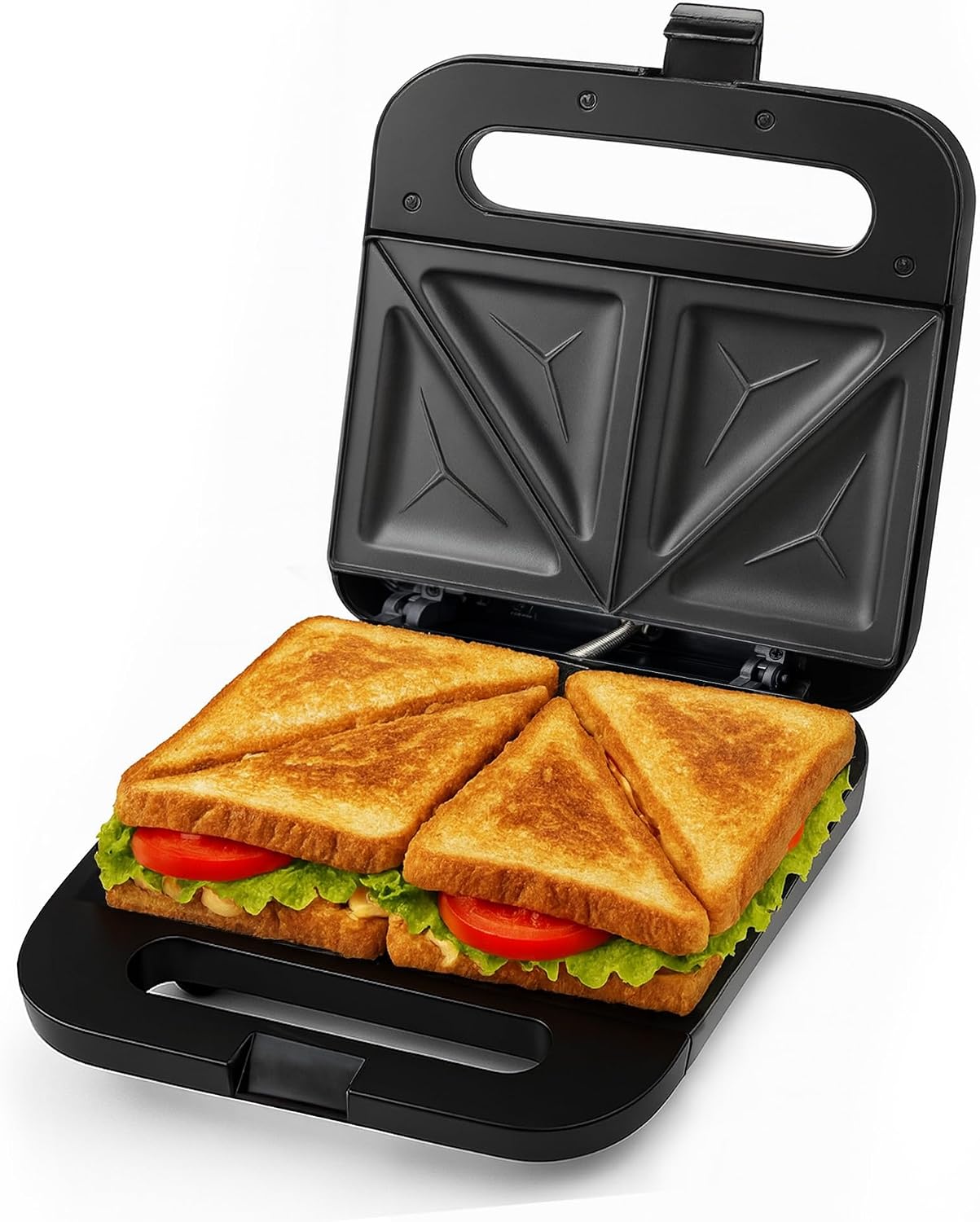 OVENTE Electric Sandwich Maker, 750W Non-Stick Plates, Black GPS401B| Perfect for Grilled Cheese, Tuna Melts, Omelets, French Toast, Breakfast Favorites, Light Meals, and Snacks
