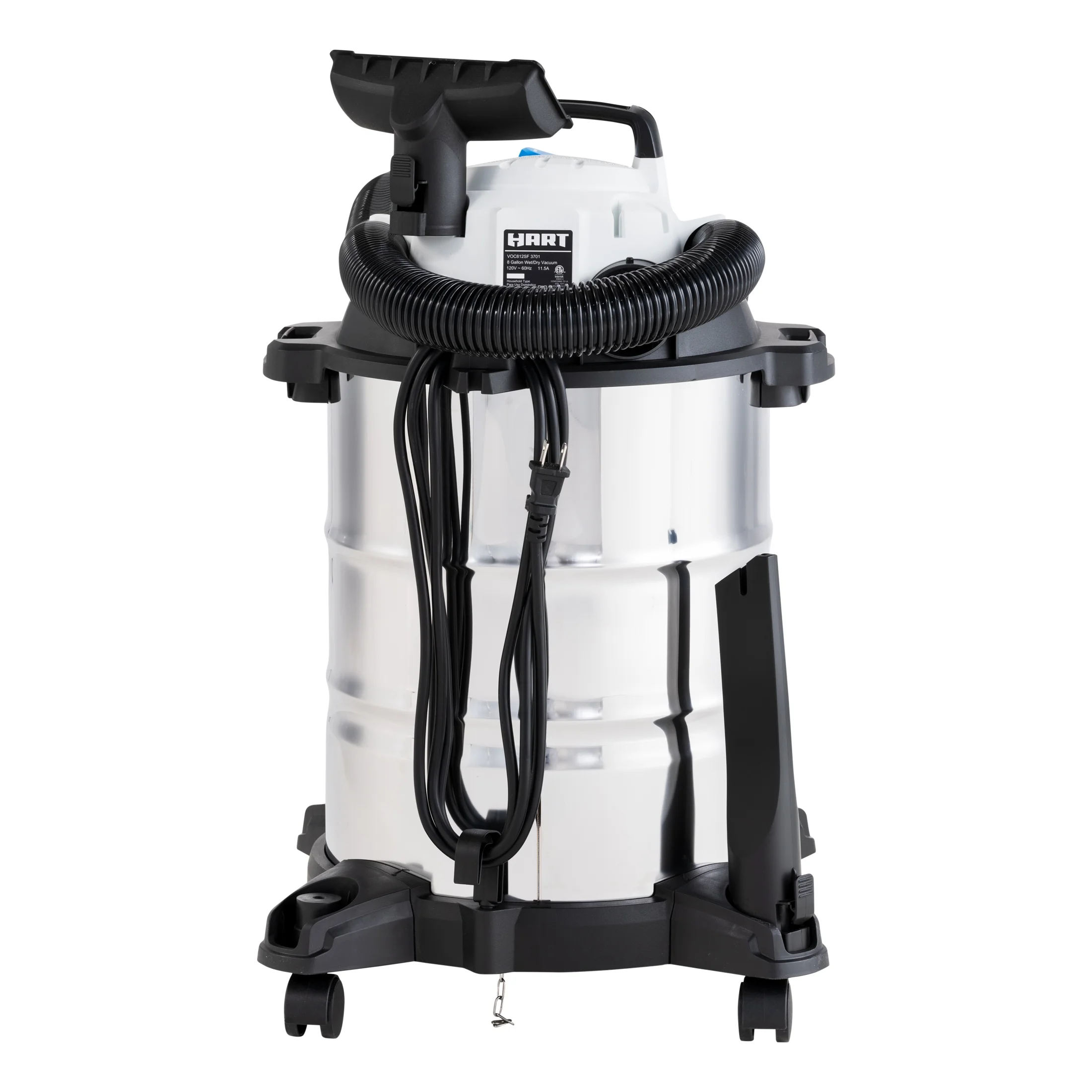 HART 8 Gallon 6 Peak HP Stainless Steel Wet/Dry Vacuum, VOC812SF 3702