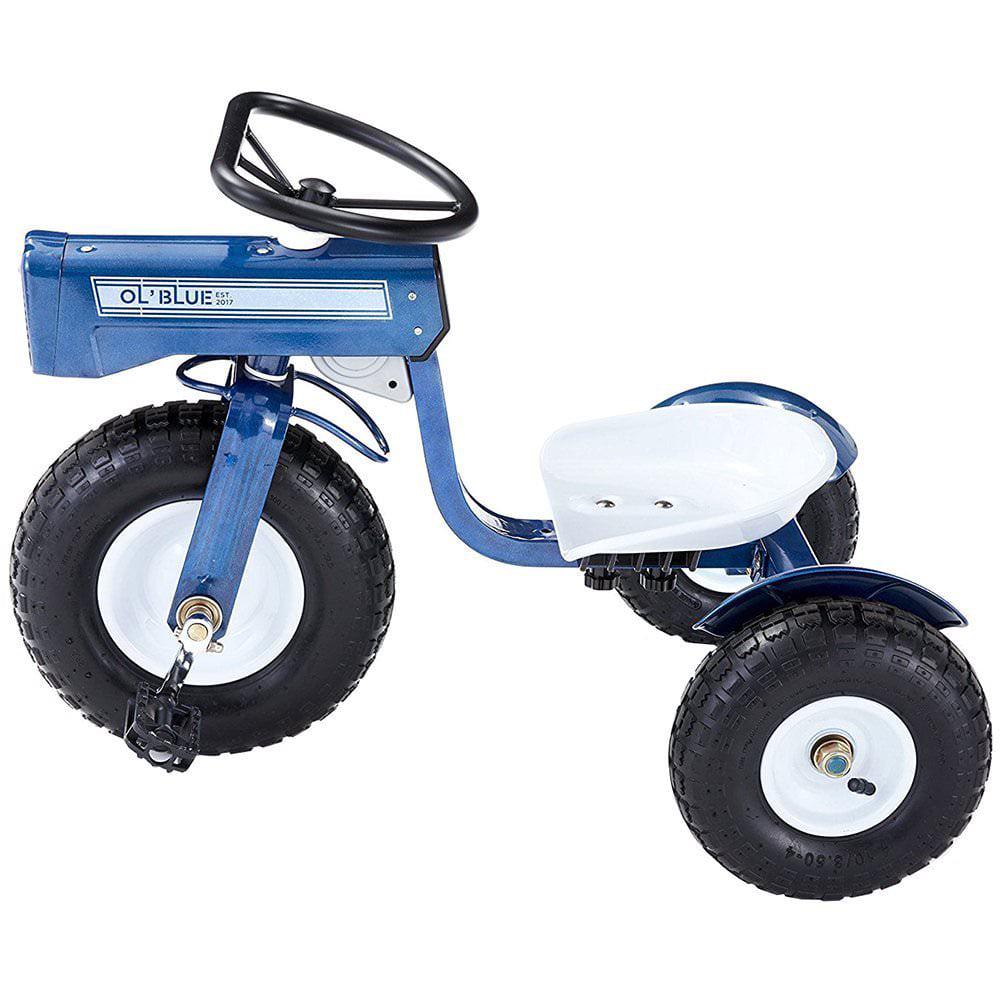 Tricam Ol - Blue Tractor Tricycle. 22″ Steel Toddler Bike Kids Ride on Toy