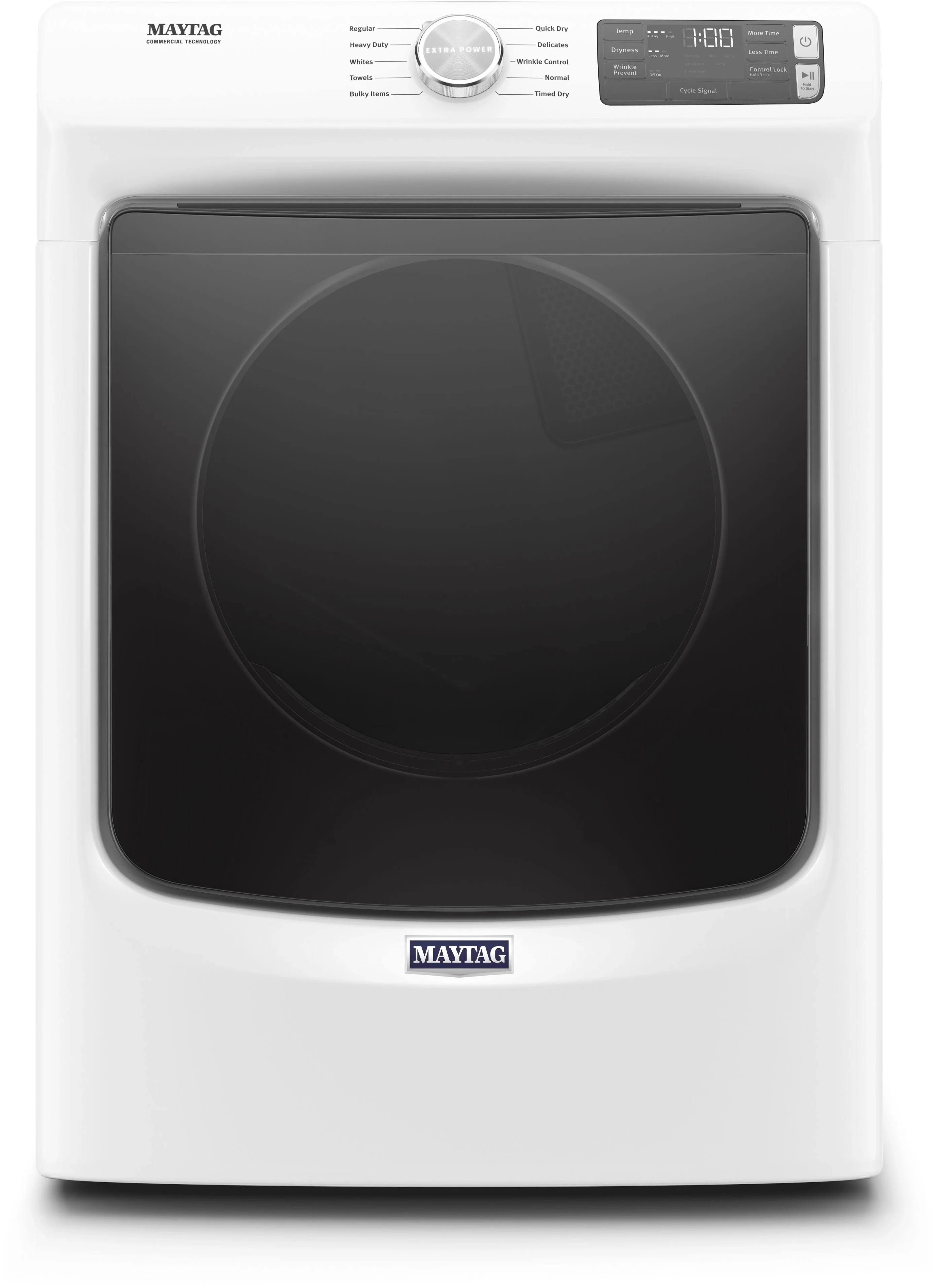 Maytag 7.3 Cu. ft. White Front Load Electric Dryer with Extra