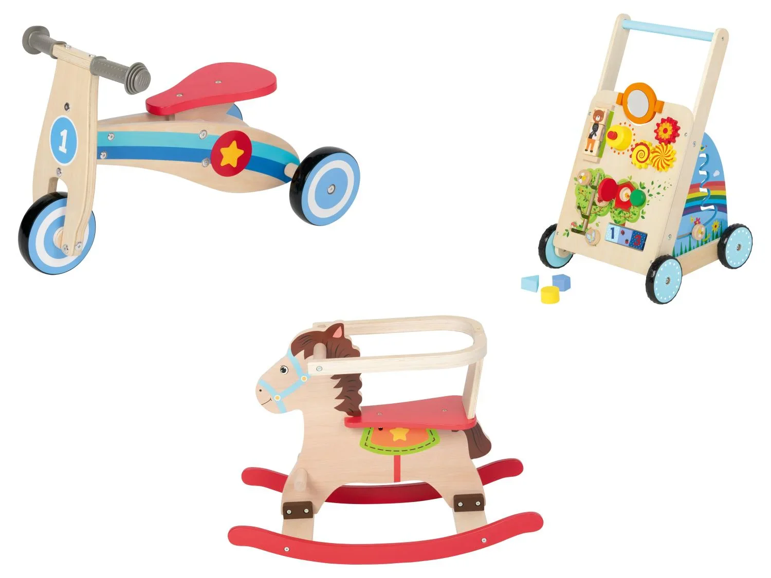 Playtive Draisienne, chariot de marche ou cheval  bascule