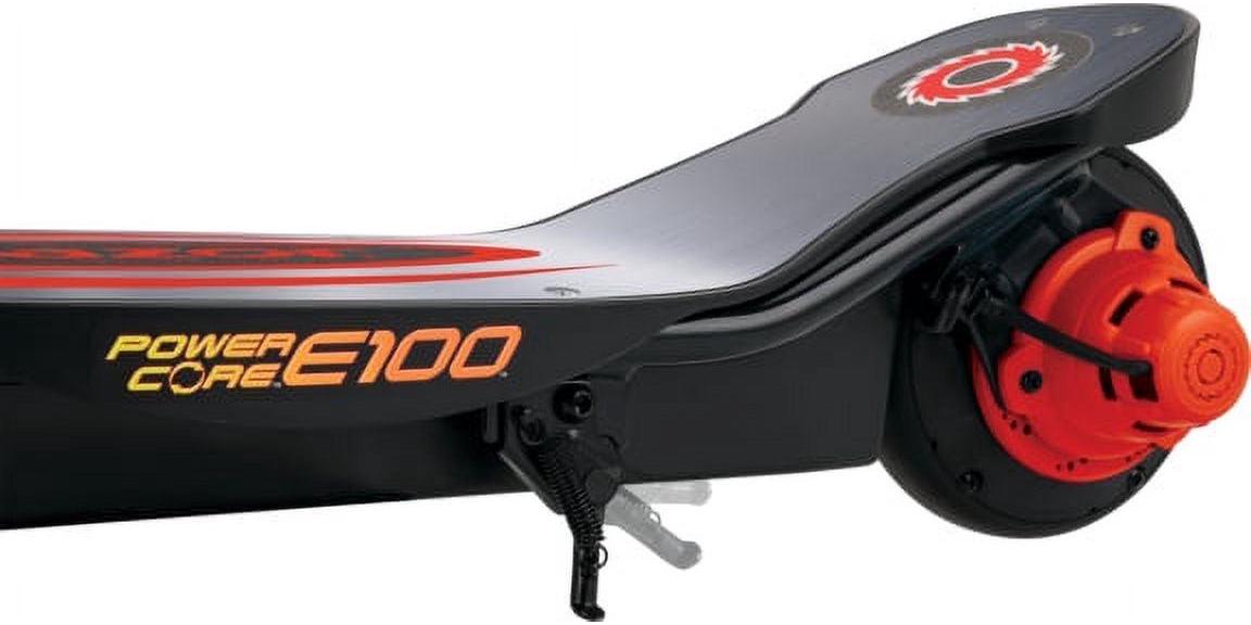 Power Core E100 Electric Scooter with Aluminum Deck Red. Ages 8+ and Up to 120 lb. 8#8243; Pneumatic Front Tire. Up to 11 mph and Up to 60 Mins of Ride Time. 100W Hub Motor. Unisex - Image 7