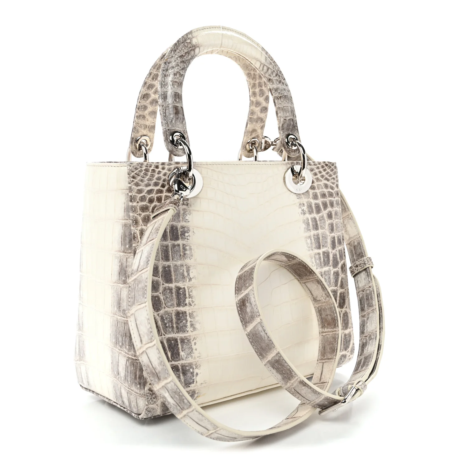 Niloticus Crocodile Himalaya Medium Lady Dior Latte