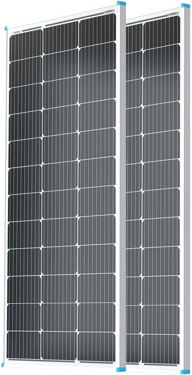 Solar Panel 100 Watt 12 Volt, High-Efficiency Monocrystalline PV Module Power Charger for RV Marine Rooftop Farm Battery and Other Off-Grid Applications, RNG-100D-SS, Single 100W