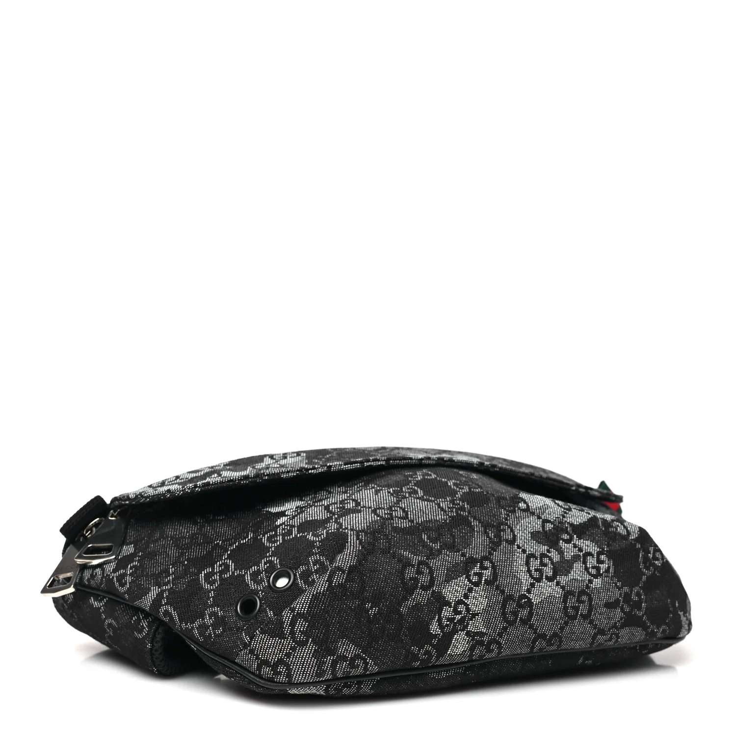Denim Monogram Web Belt Bag Blue Multicolor