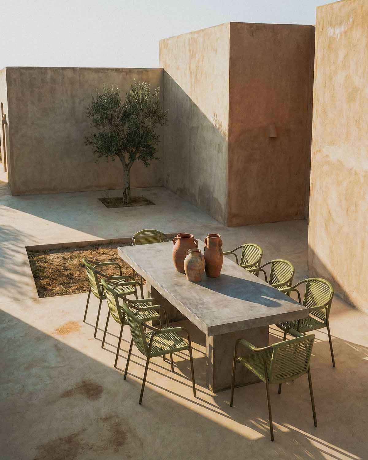 Itxaso - Mesa de Exterior Rectangular de Cemento (245x100 cm) Itxaso