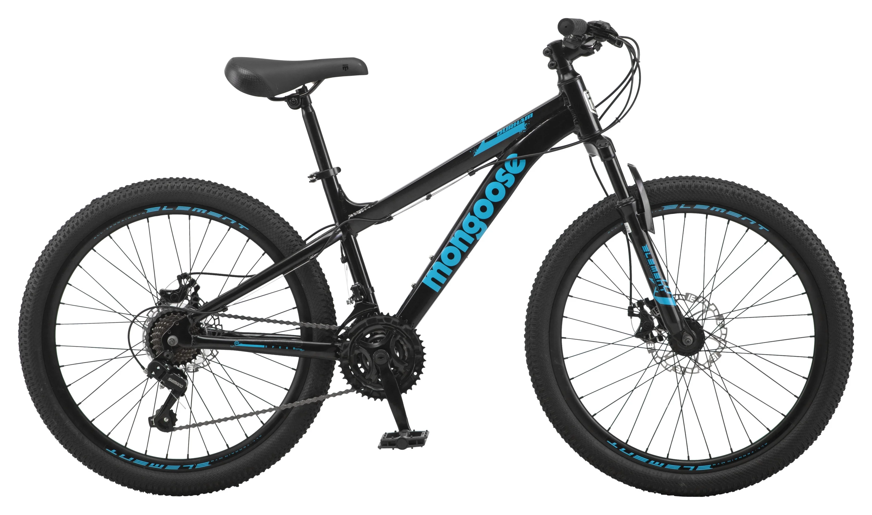 24" Durham Mountain Bike, 21 Speeds, Black